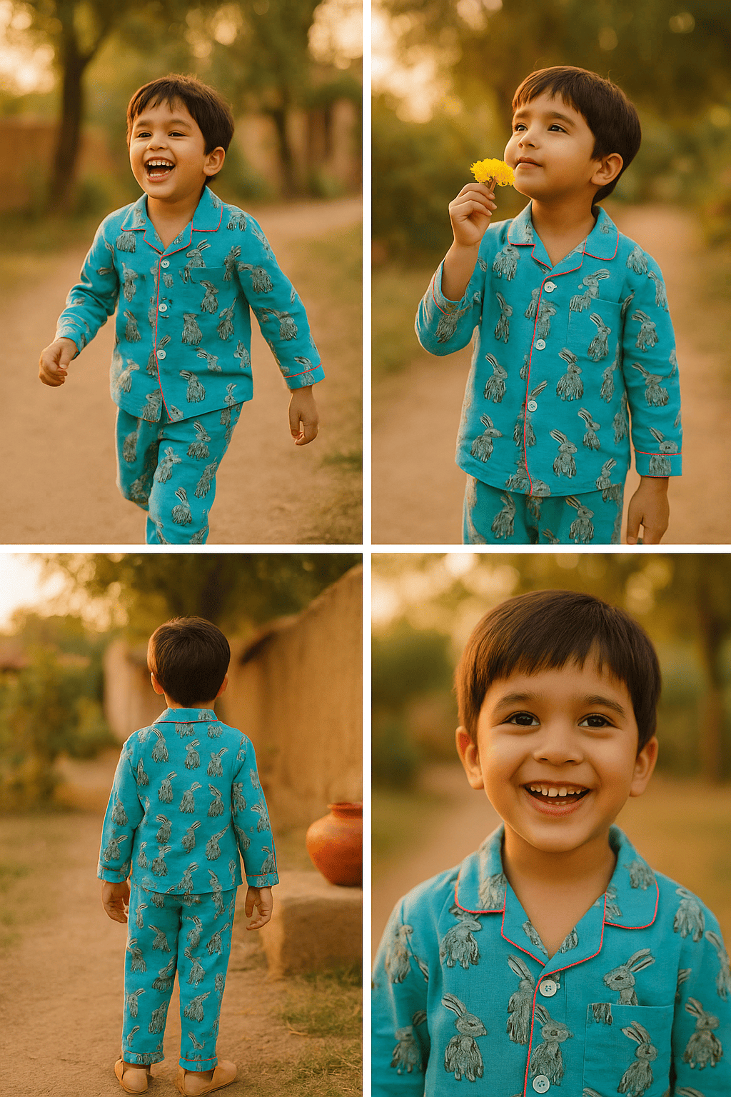 Printed night suit for boys