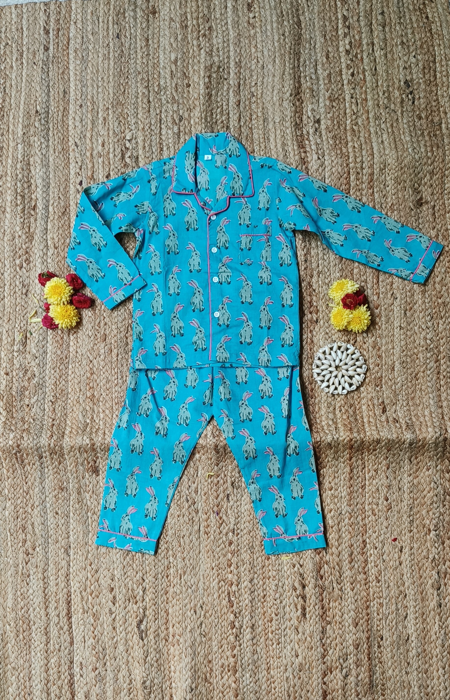 Printed night suit for boys