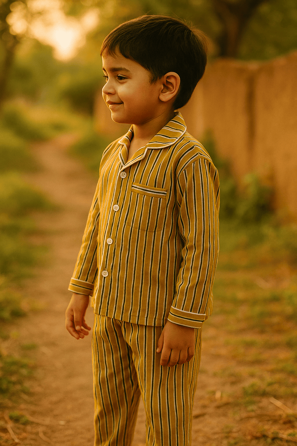 Yellow night suit for boys