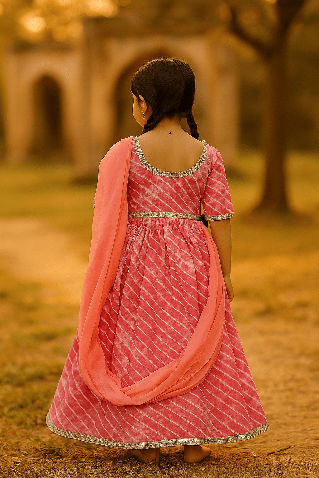 Pink lehanga set
