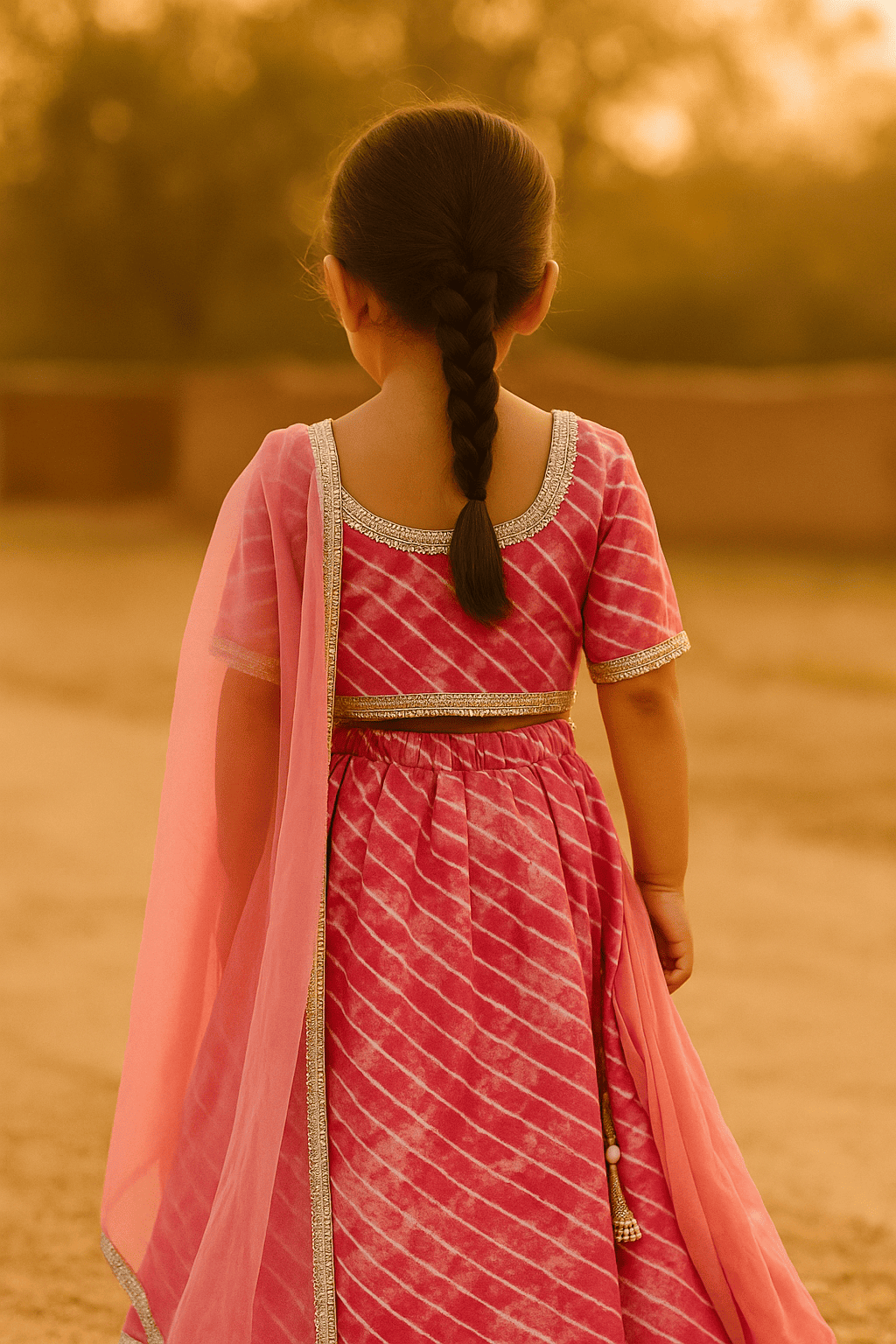 Pink lehanga set