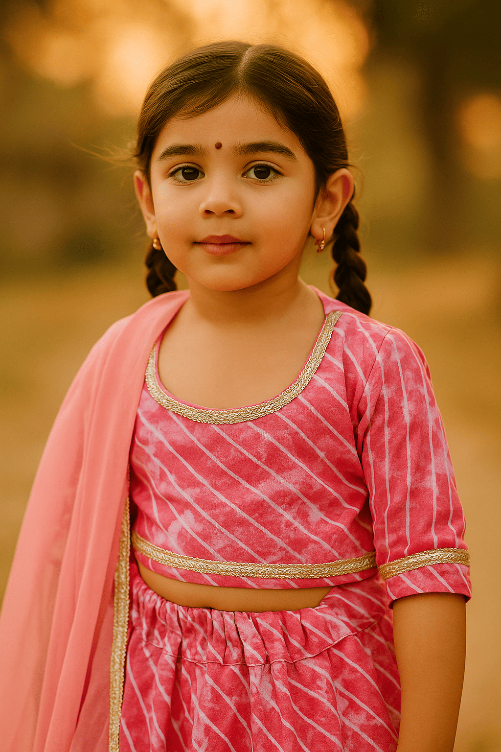 Pink lehanga set