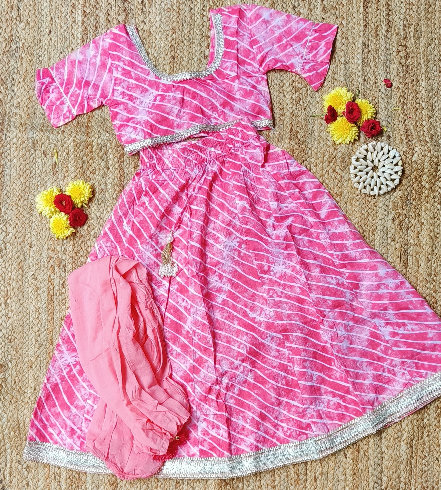 Pink lehanga set