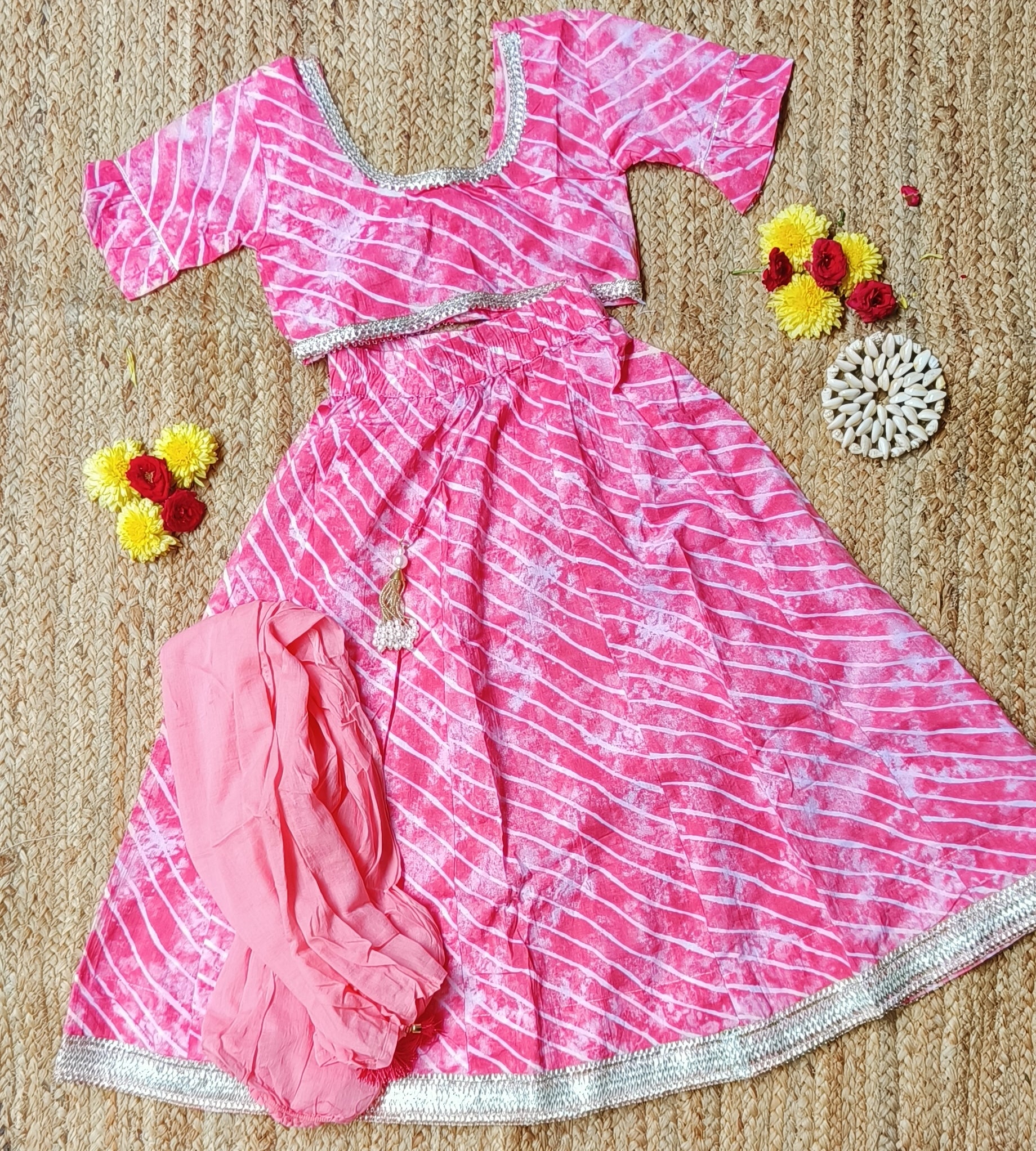 Pink lehanga set