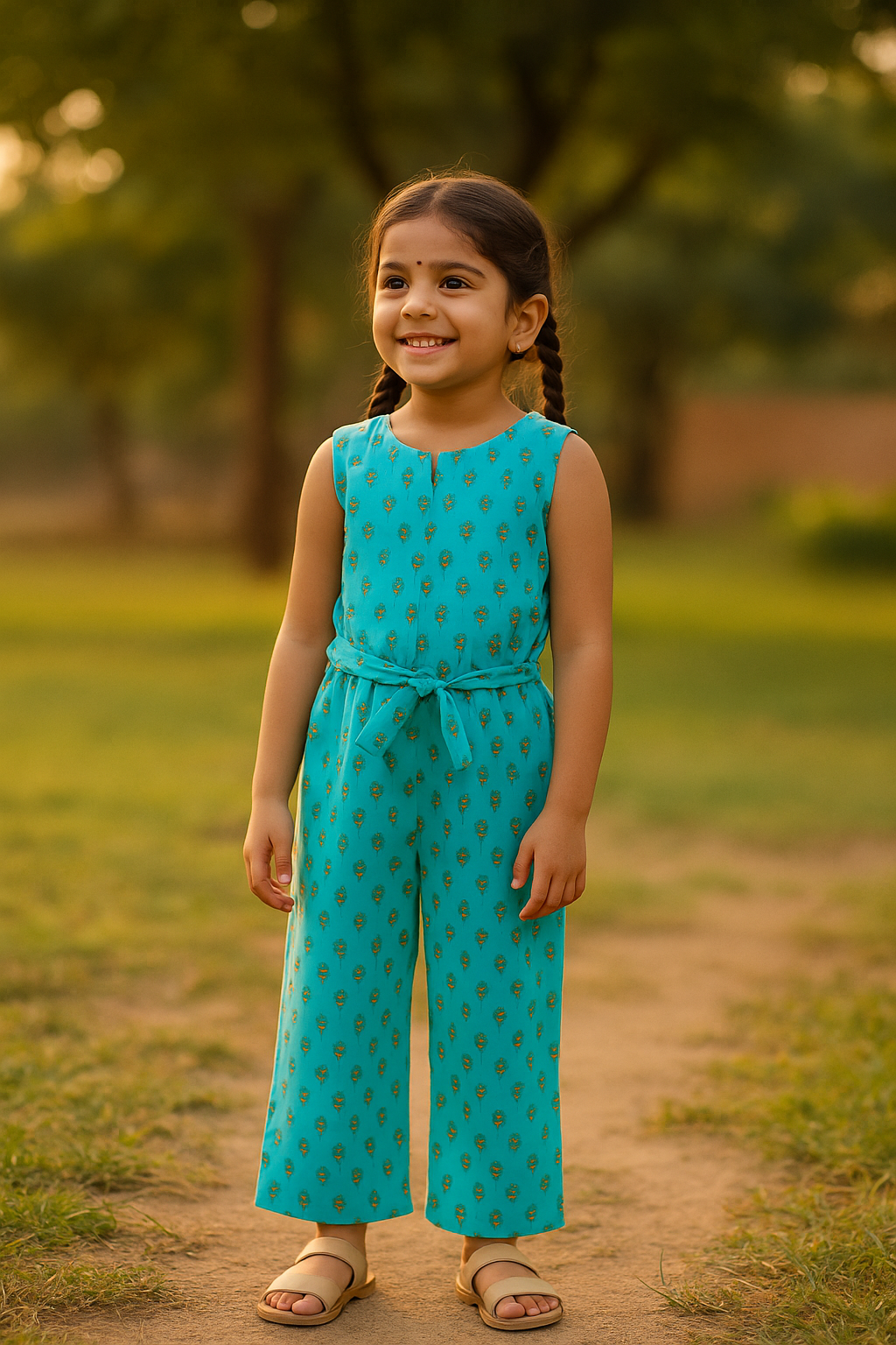 Blue jumpsuit