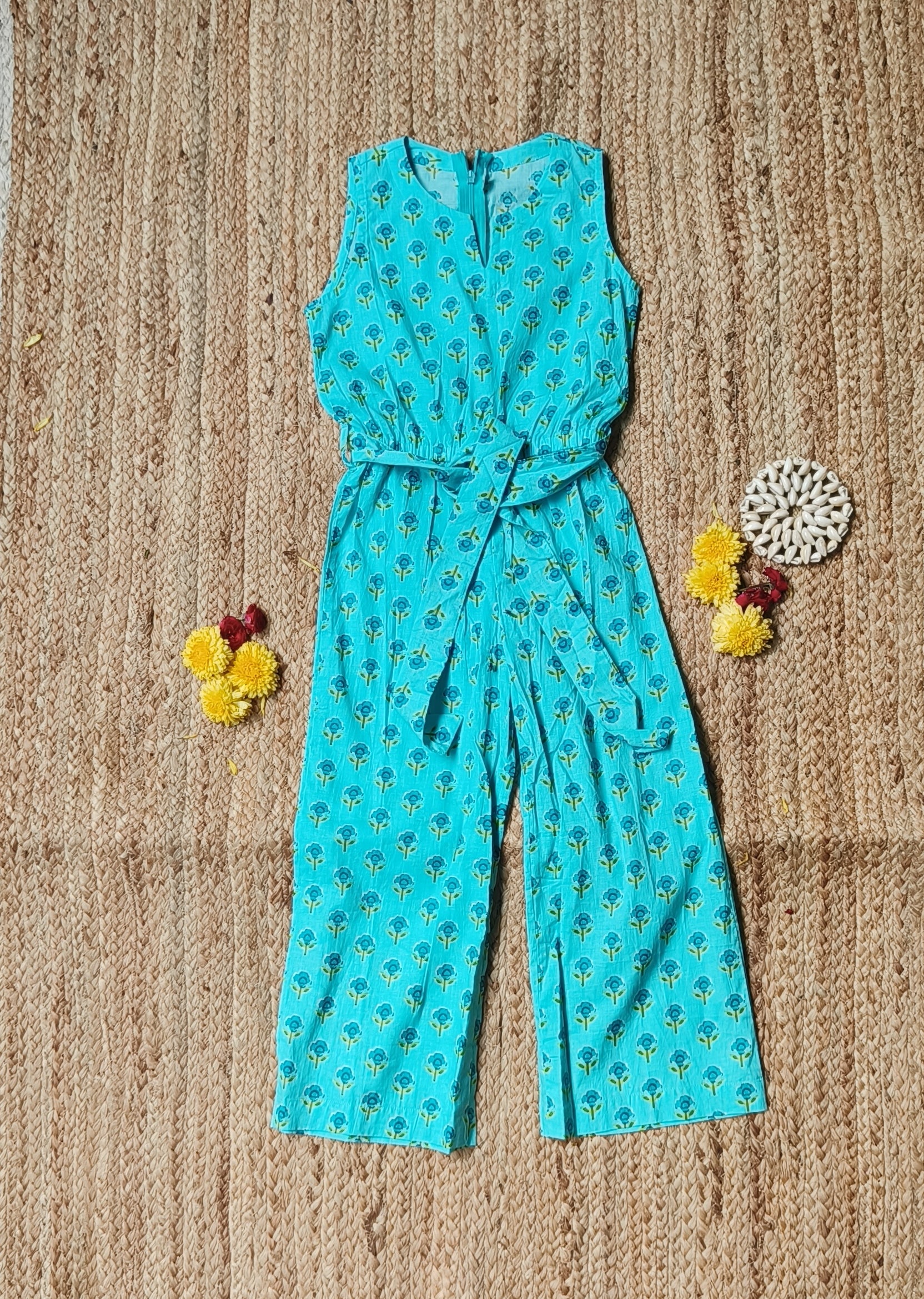 Blue jumpsuit