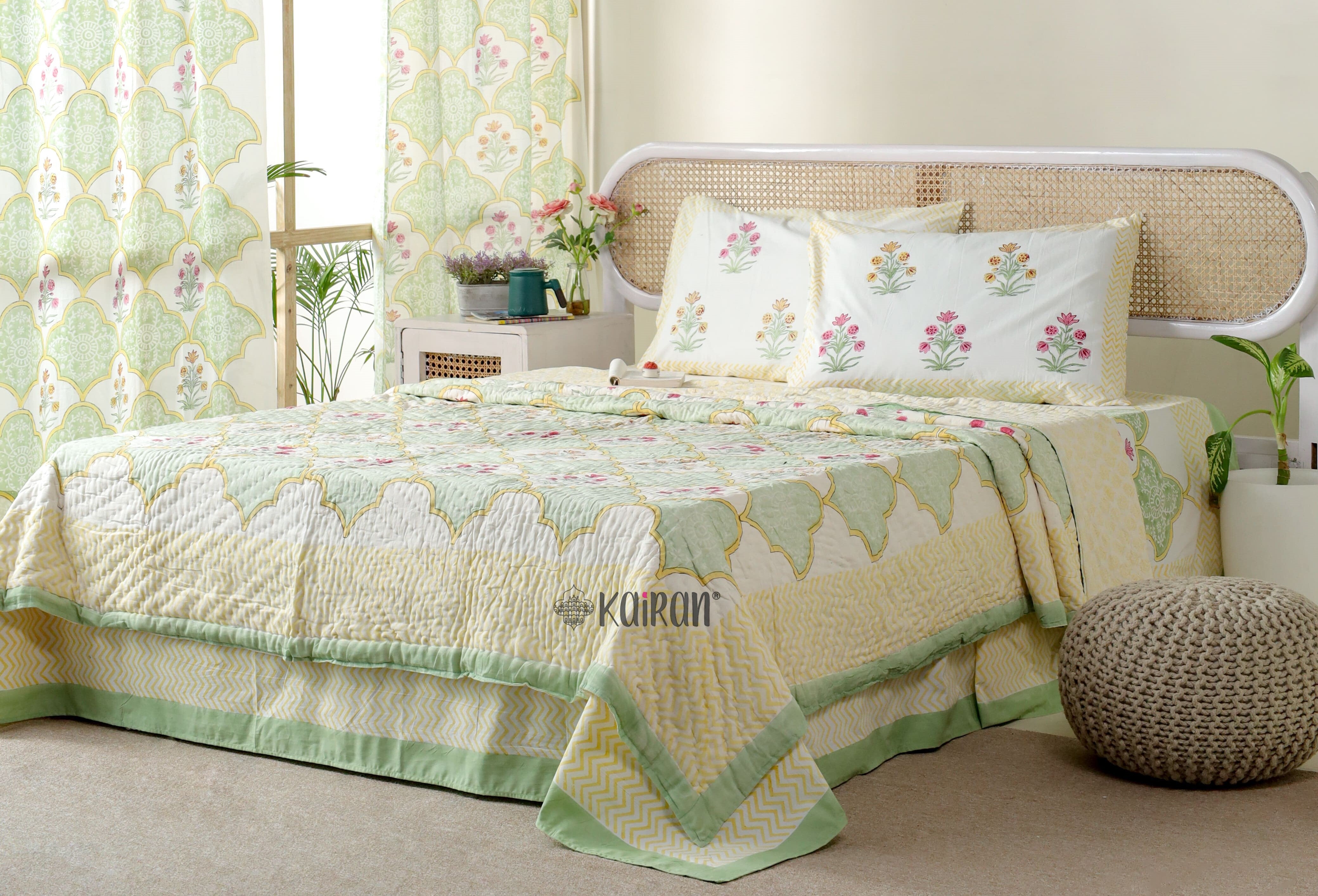 LUCKNOW HAND BLOCK PRINTED QUILT