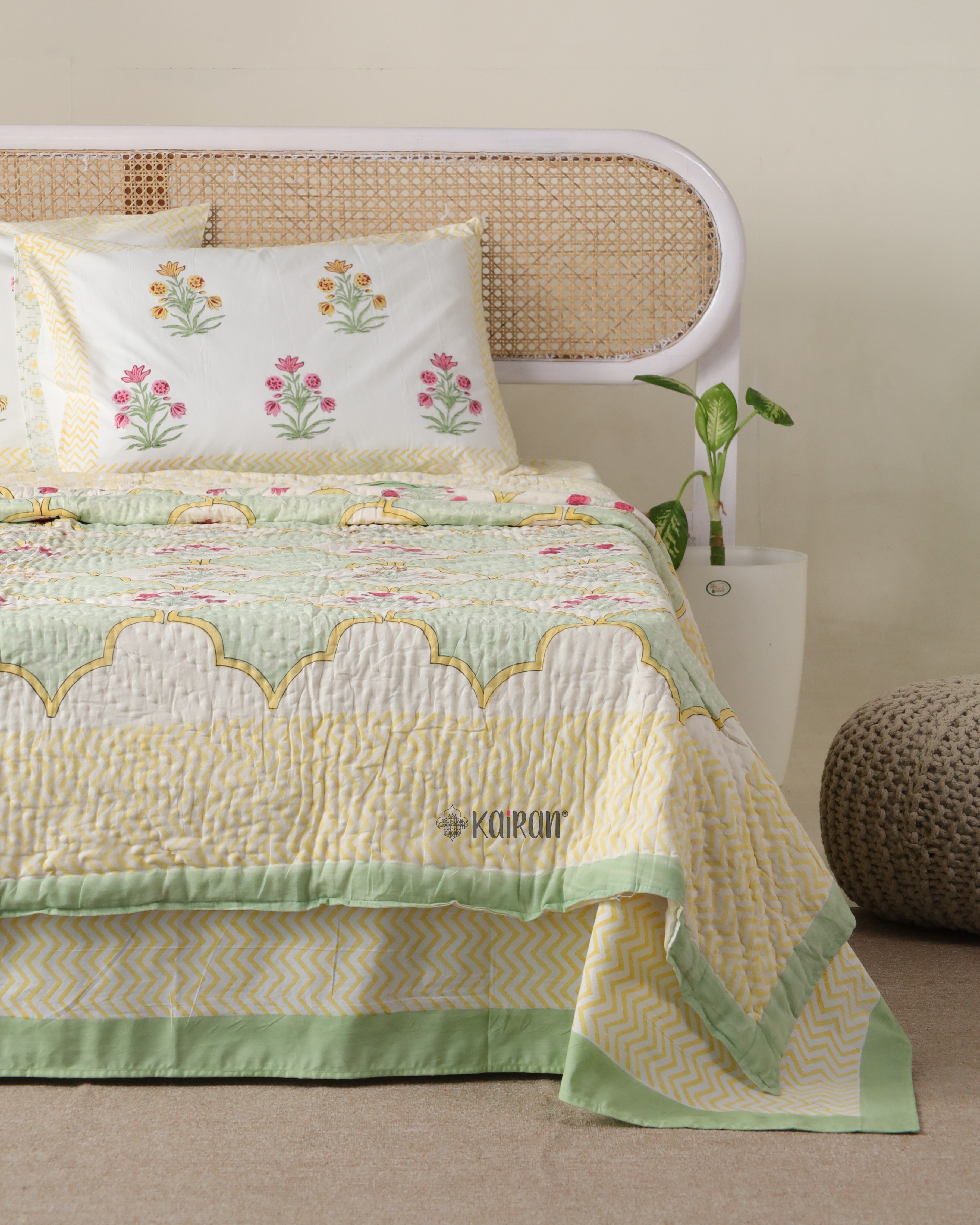 LUCKNOW HAND BLOCK PRINTED BEDDING SET