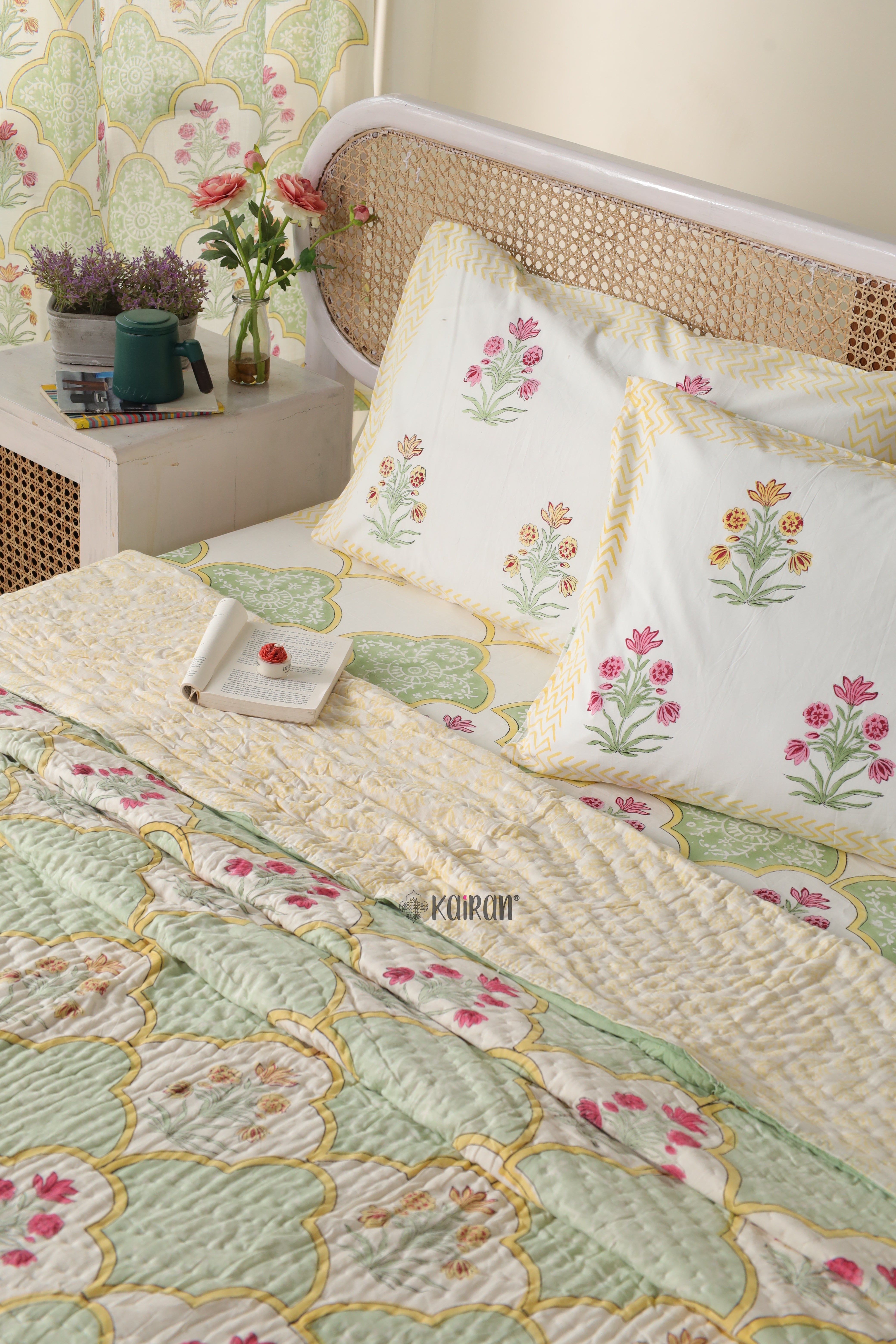 LUCKNOW HAND BLOCK PRINTED BEDDING SET