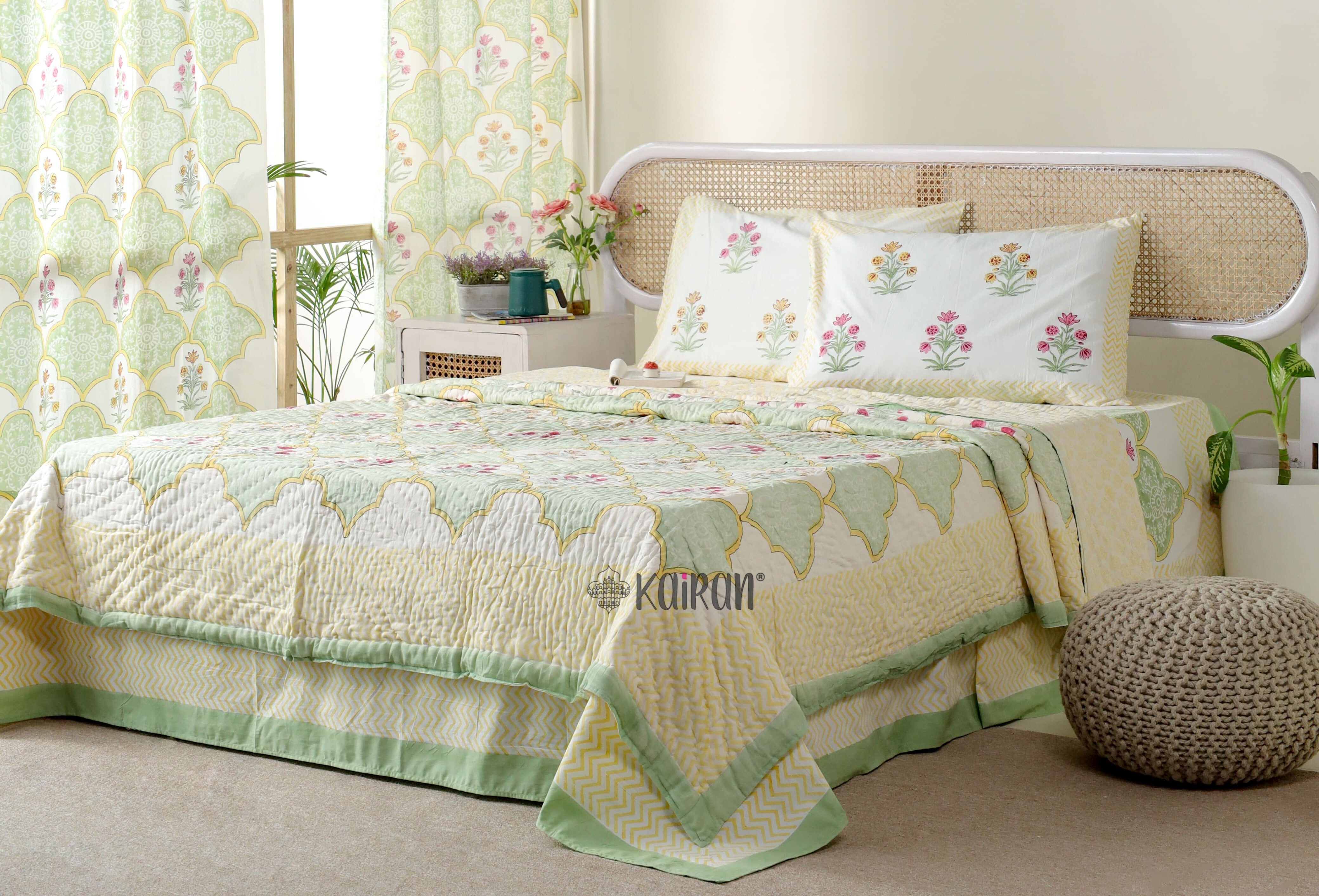 LUCKNOW HAND BLOCK PRINTED BEDDING SET
