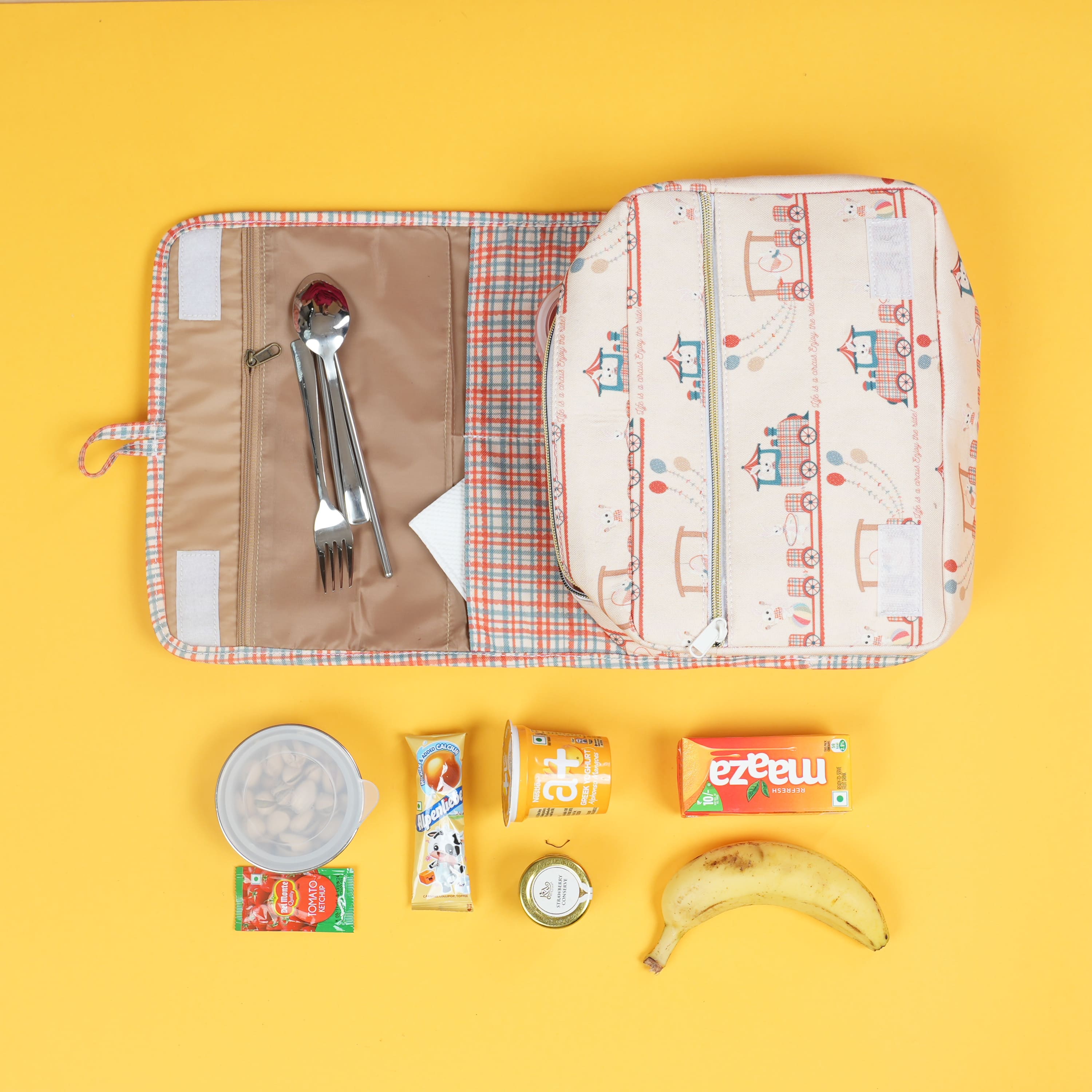 Lunch Bag Circus Train Print Personalized Bag