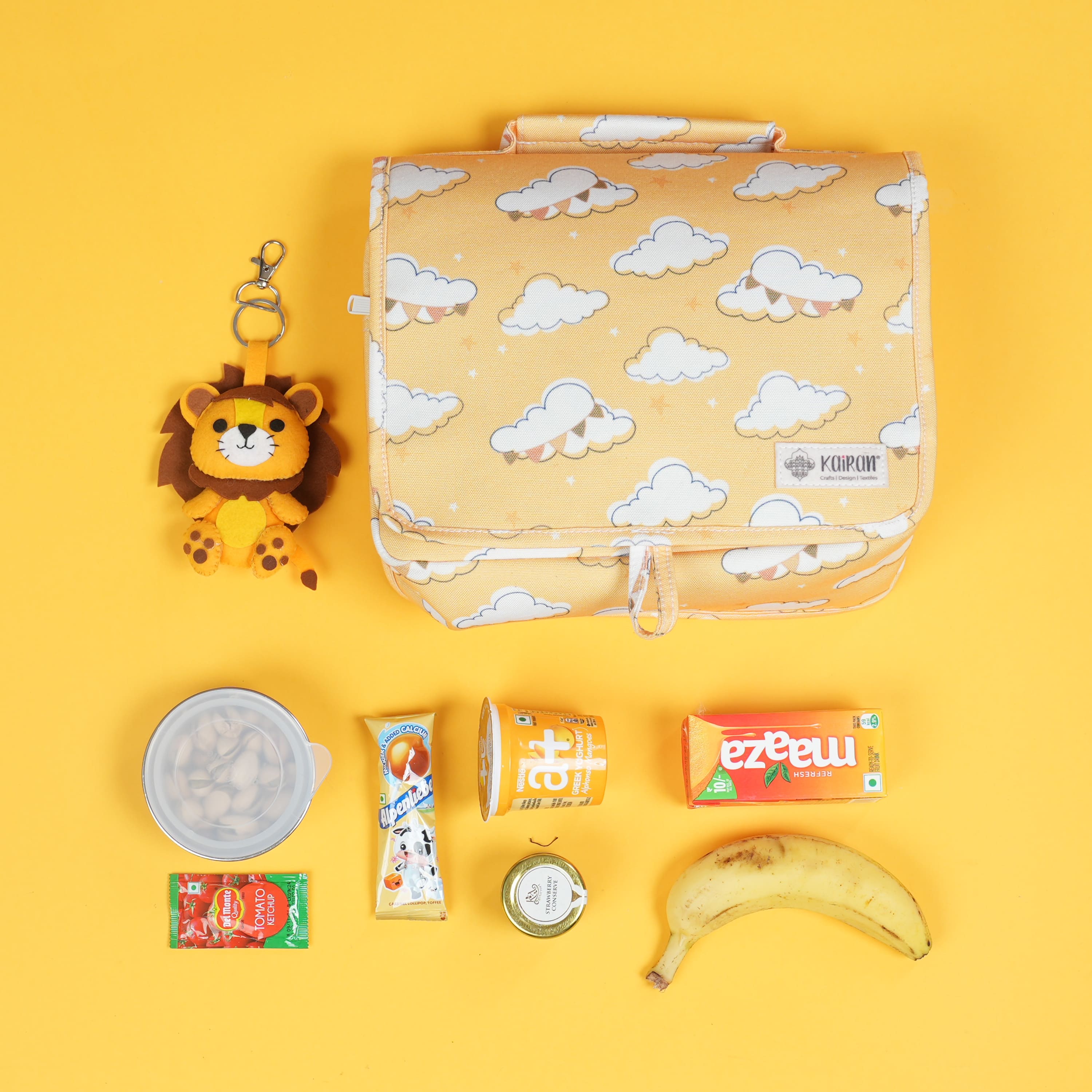 Lunch Bag Clouds Print Personalized Bag