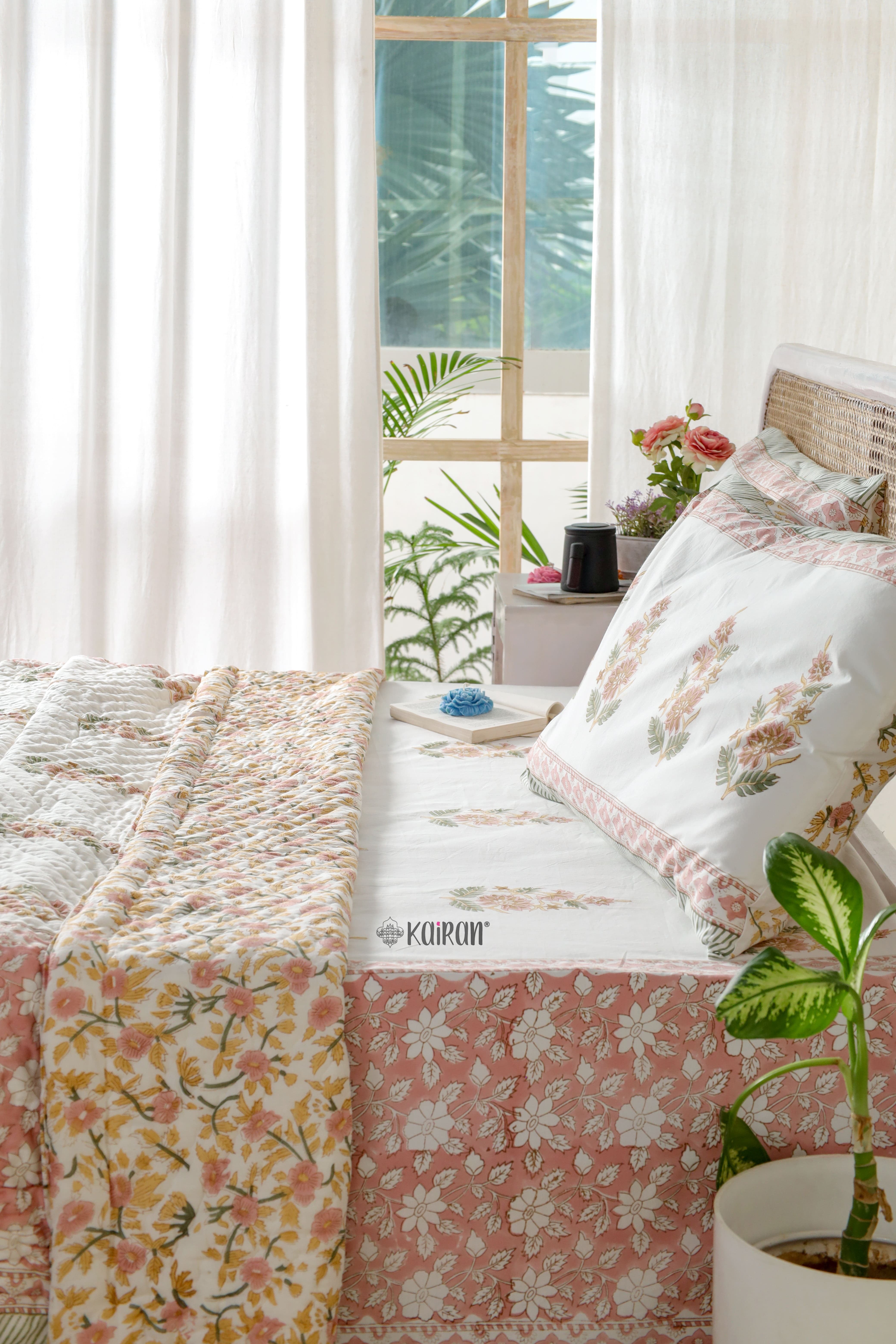 MYSORE HAND BLOCK PRINTED QUILT