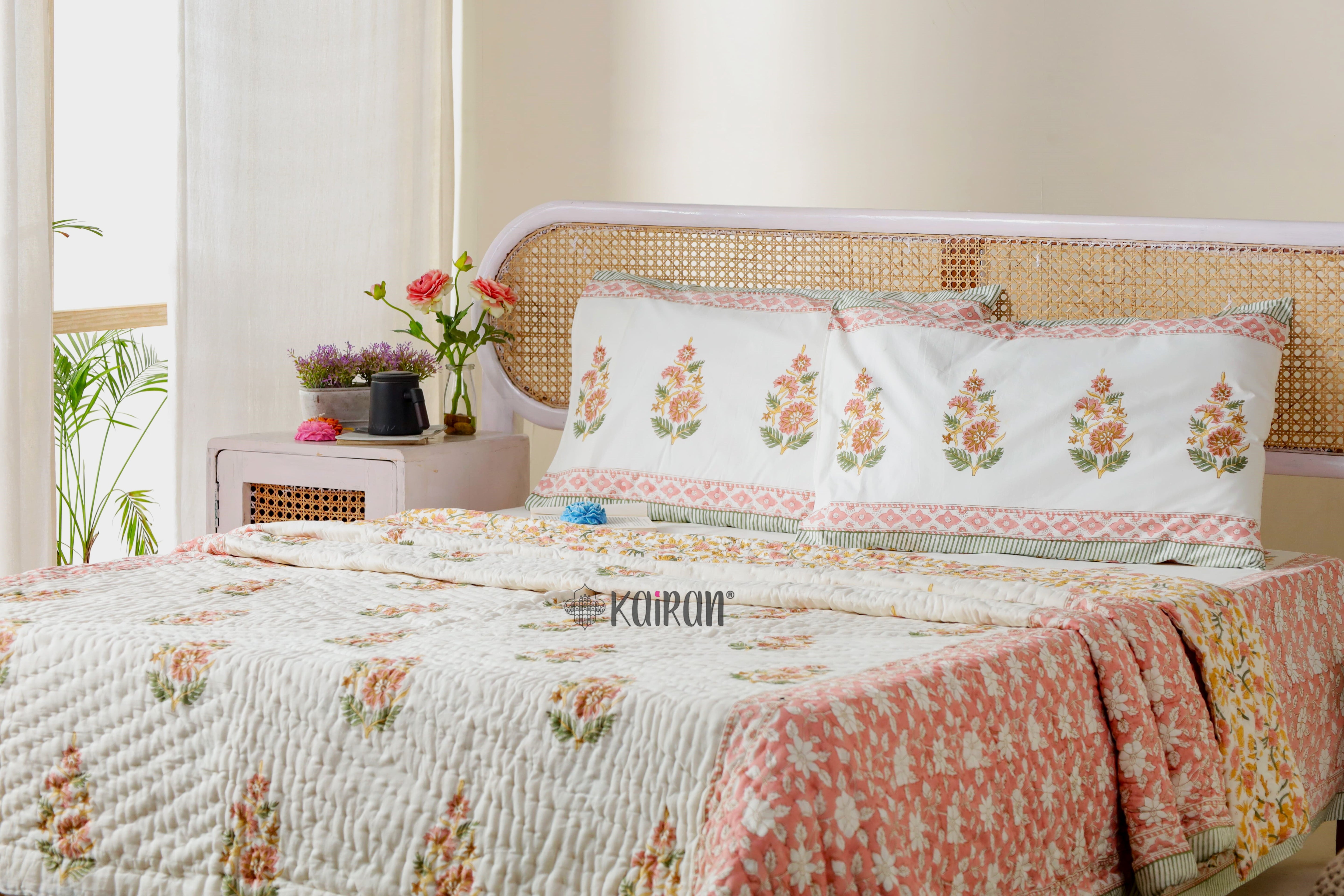 MYSORE HAND BLOCK PRINTED QUILT