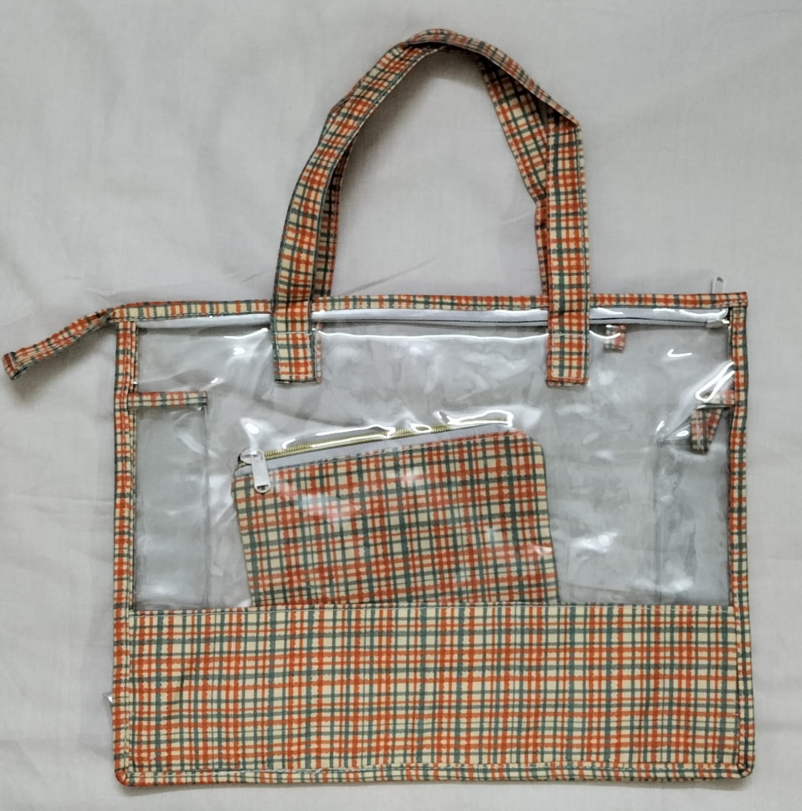 Swim/Art Checks Print Personalised Bag