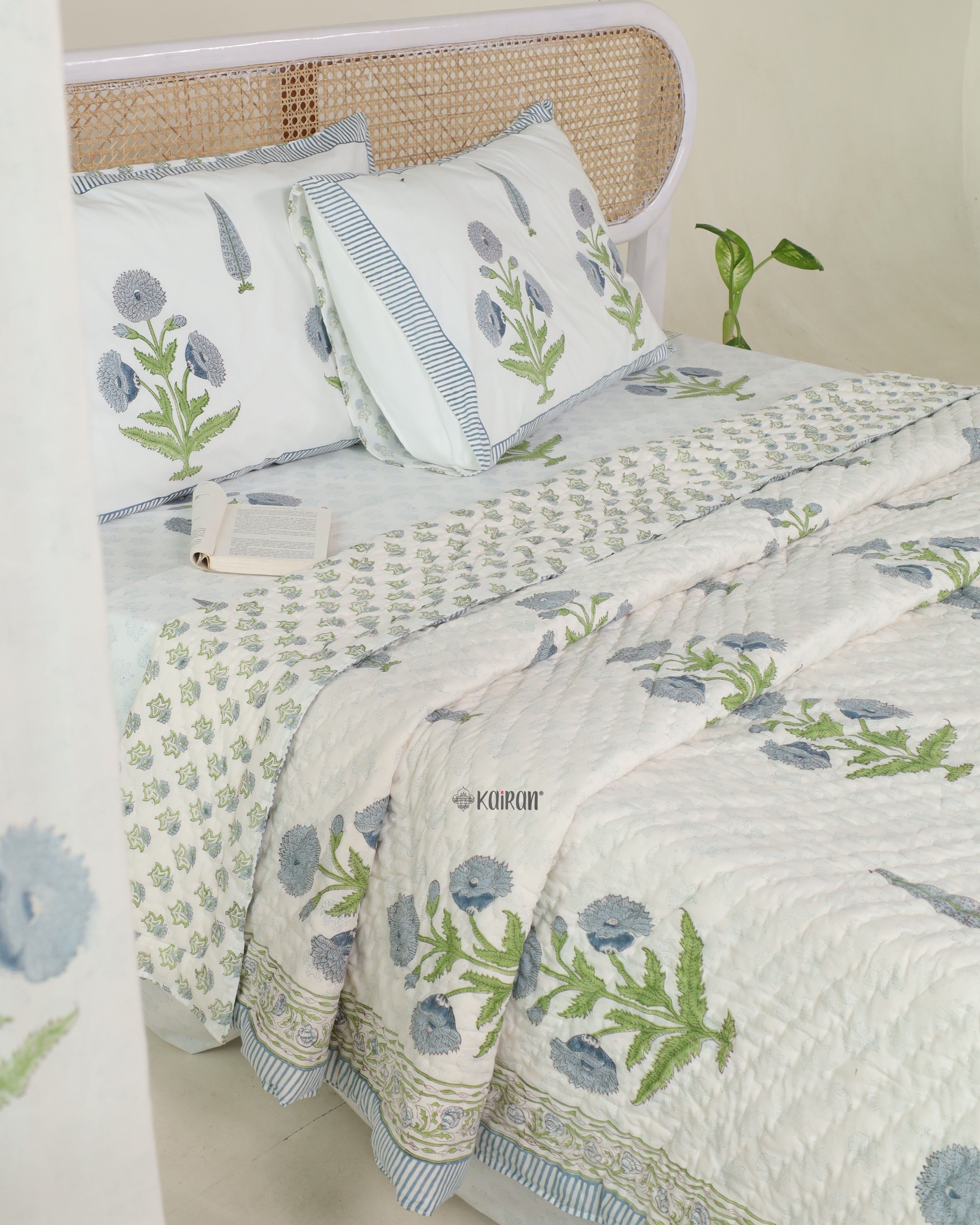 UDAIPUR HAND BLOCK PRINTED QUILT