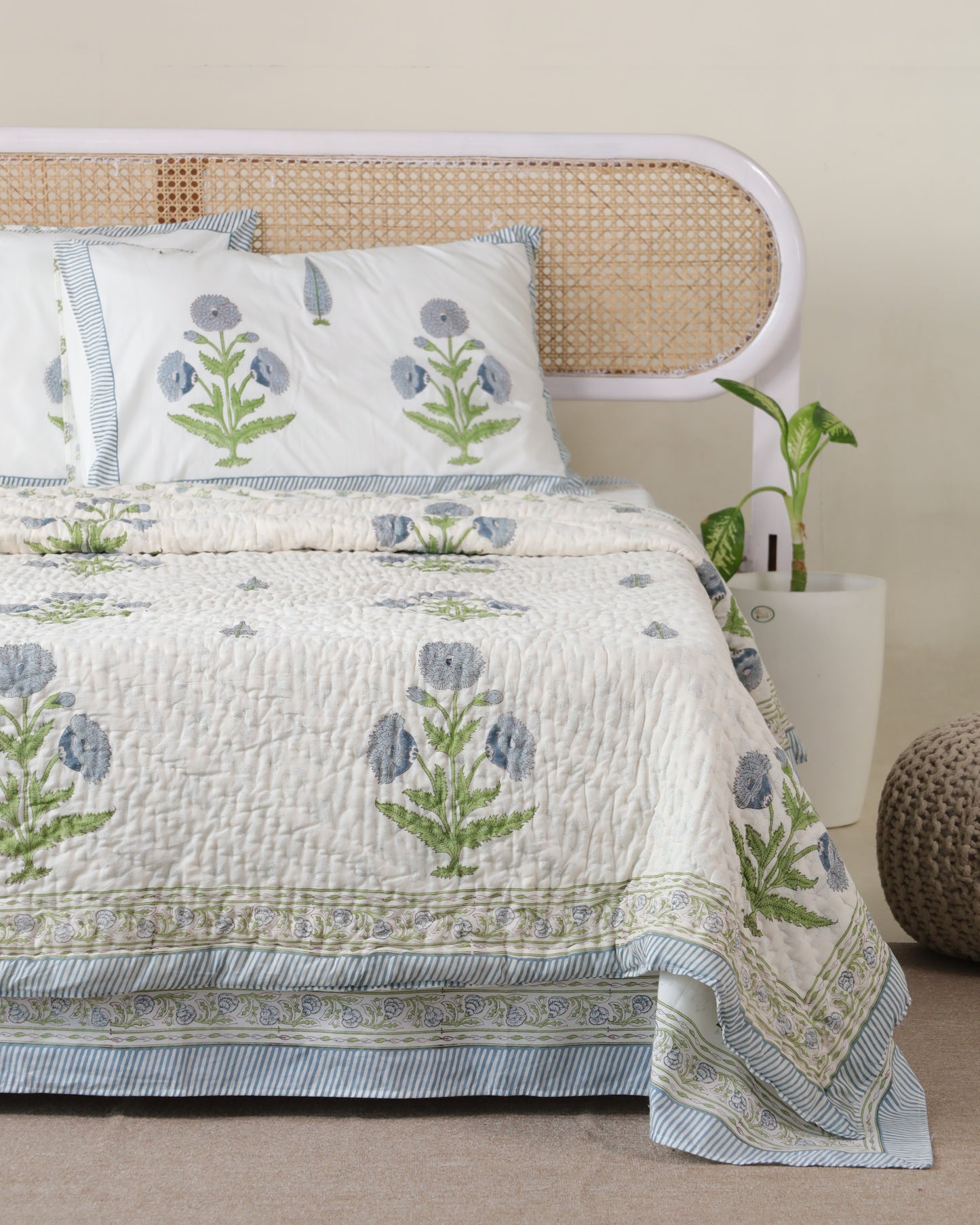 UDAIPUR HAND BLOCK PRINTED BEDDING SET