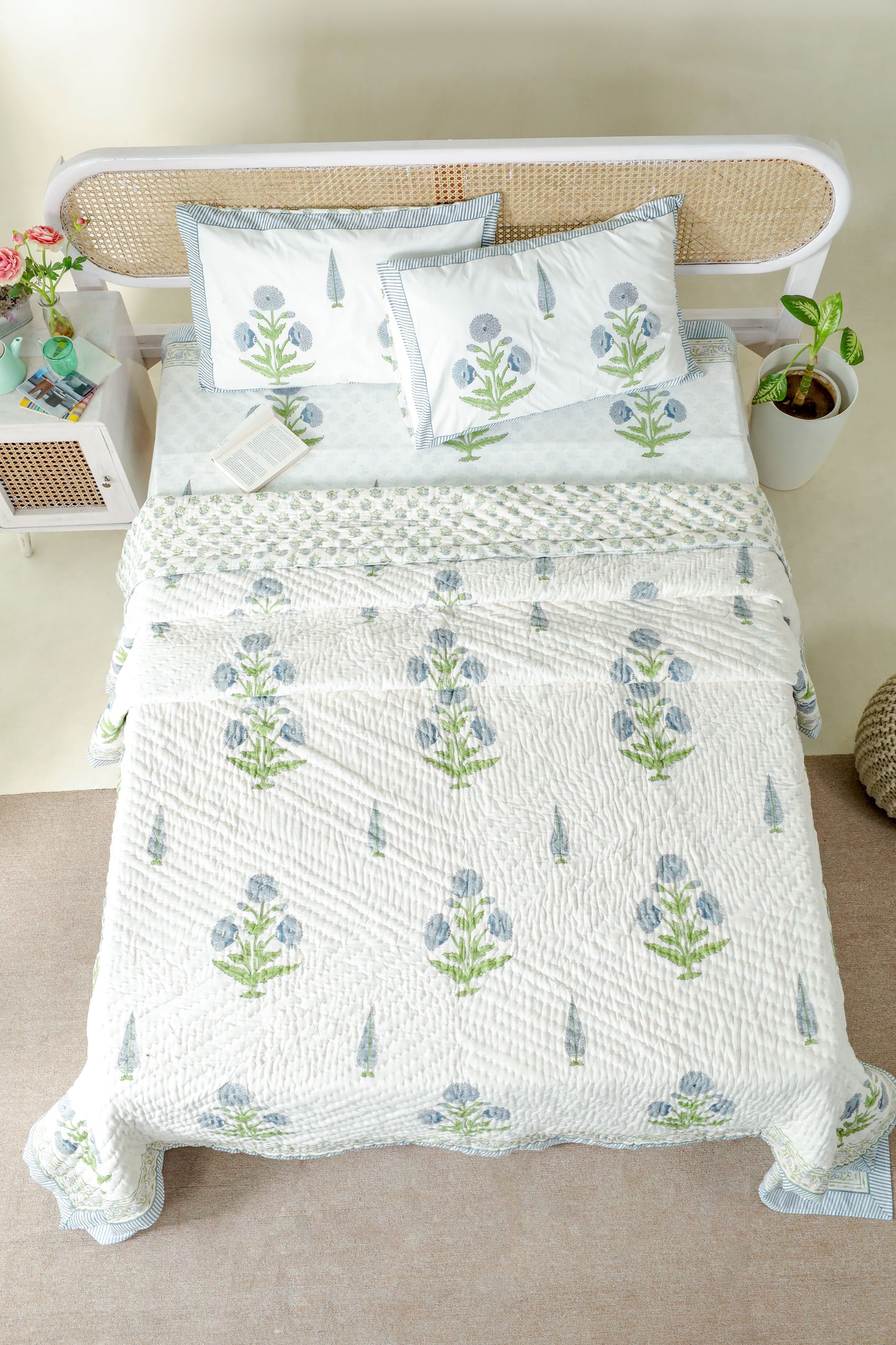 UDAIPUR HAND BLOCK PRINTED BEDDING SET