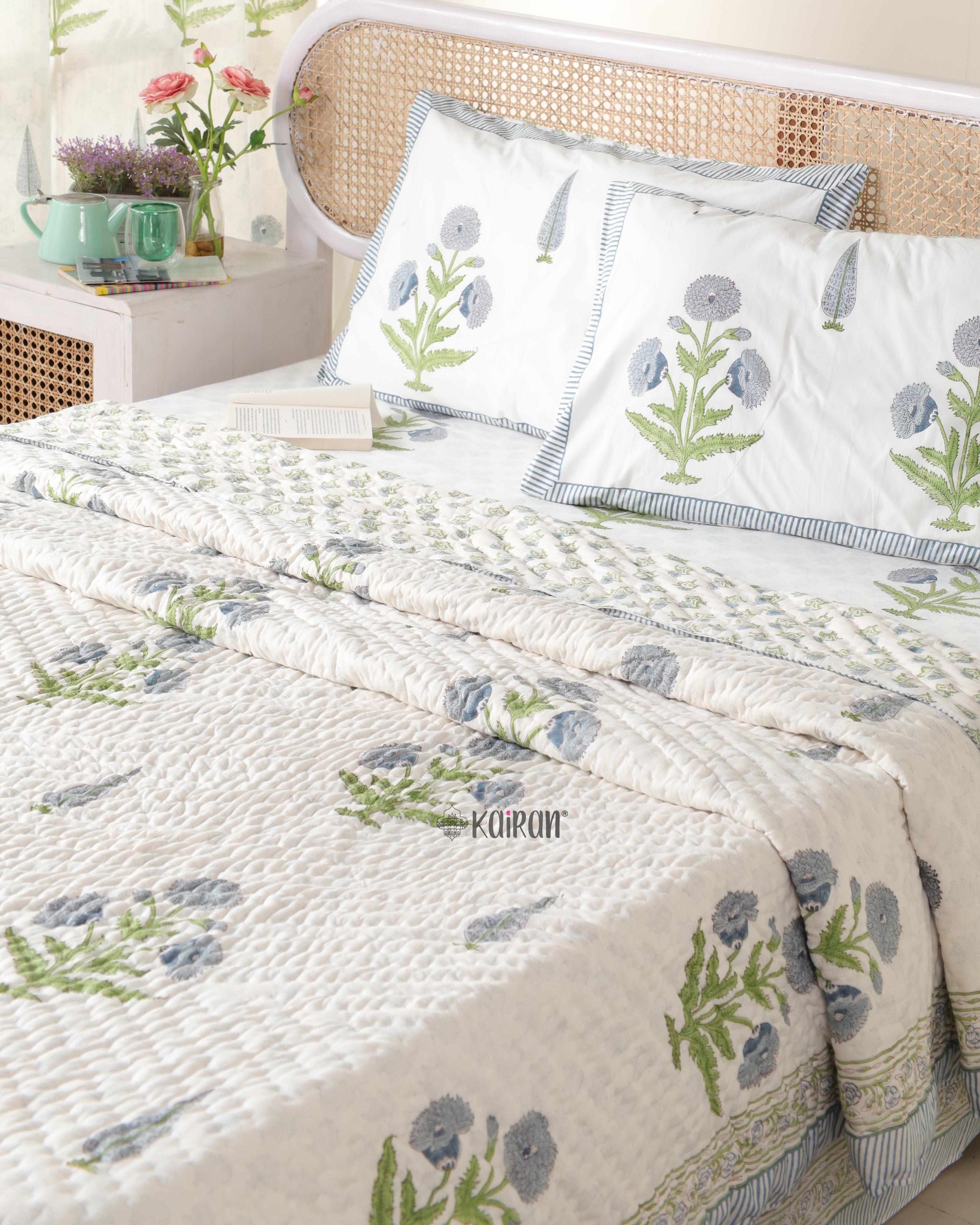 UDAIPUR HAND BLOCK PRINTED BEDDING SET