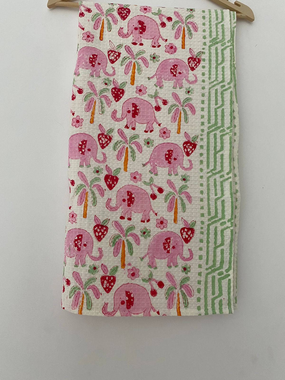 Pink forest- Hand Block Printed Cotton Towel