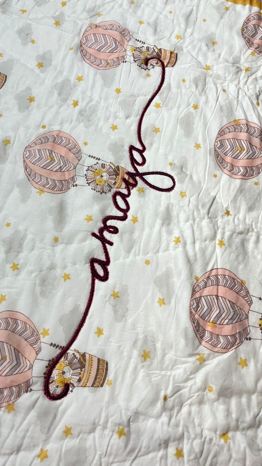 The Roaring Princess – Hand Block Print Reversible Cotton Quilt for Kids