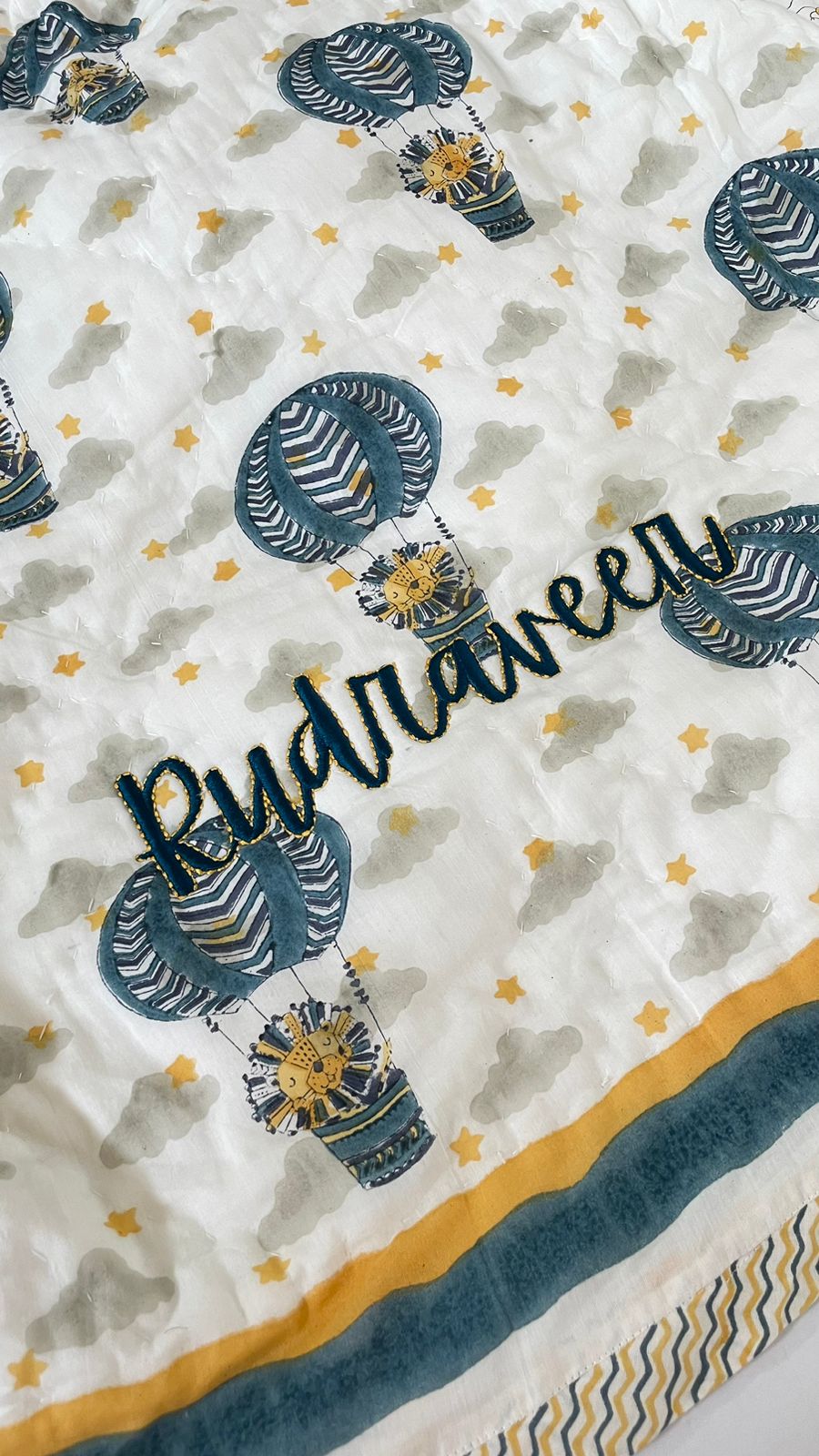 The Roaring Prince – Hand Block Print Reversible Cotton Quilt for Kids