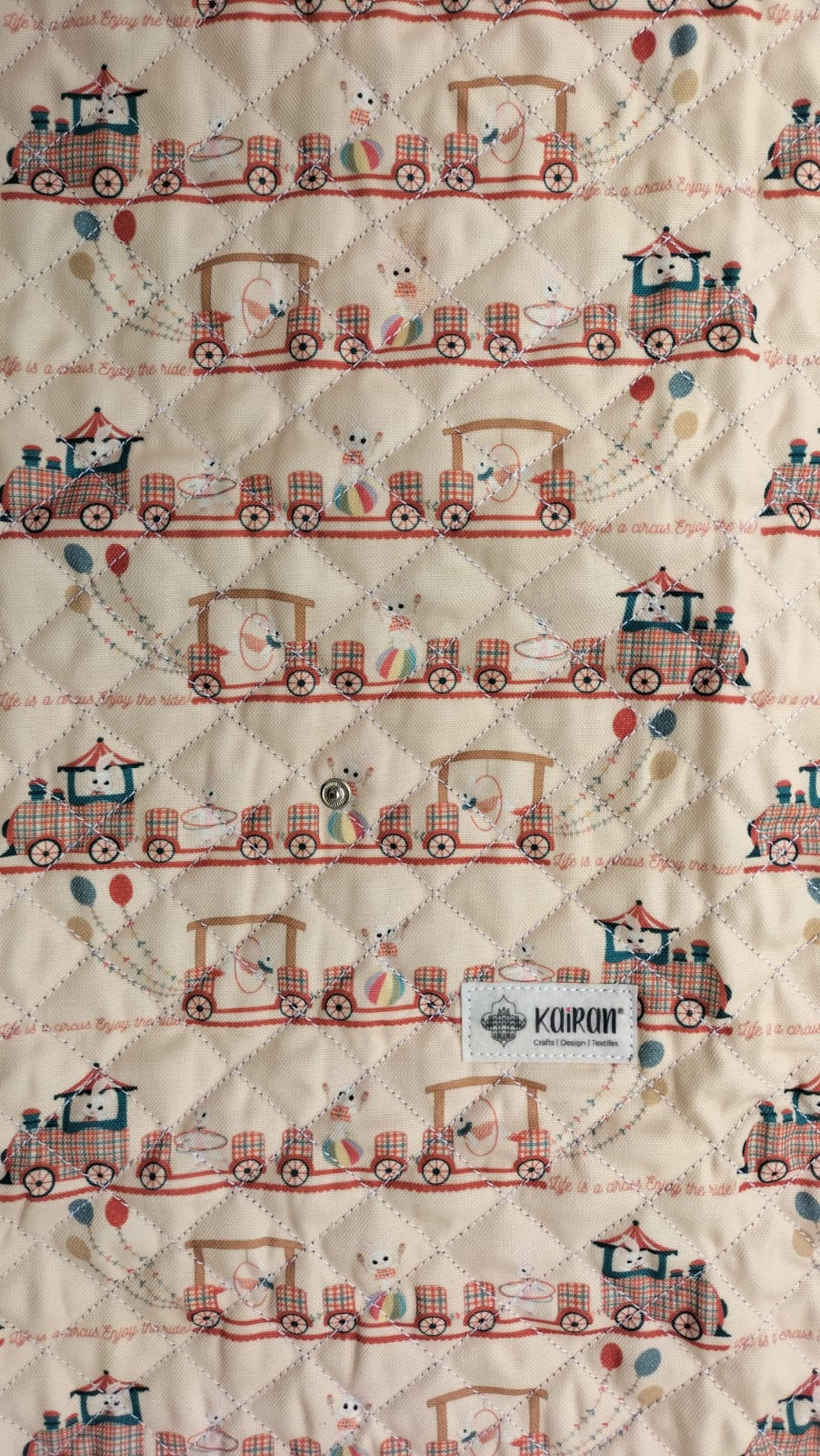 DIAPER CHANGING MAT CIRCUS TRAIN PRINT