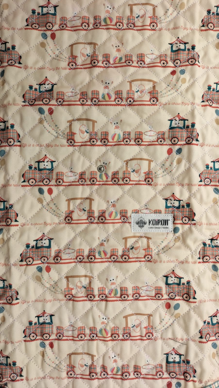 DIAPER CHANGING MAT CIRCUS TRAIN PRINT