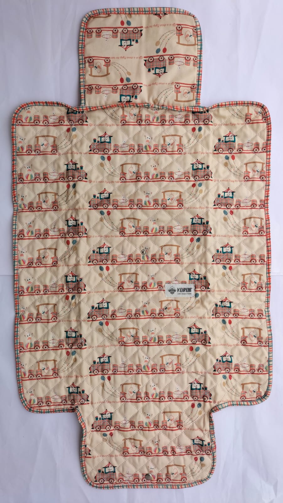 DIAPER CHANGING MAT CIRCUS TRAIN PRINT