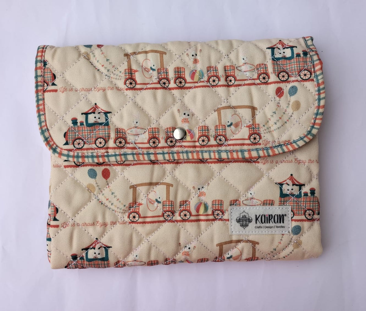 DIAPER CHANGING MAT CIRCUS TRAIN PRINT