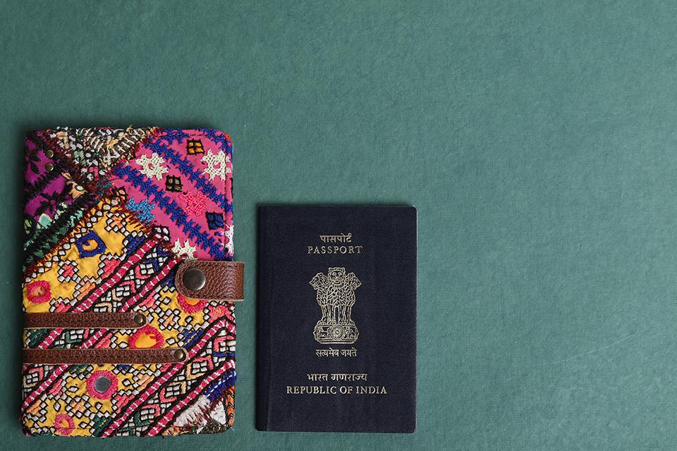 MULTI COLOUR Handcrafted - Meraki Passport Cover