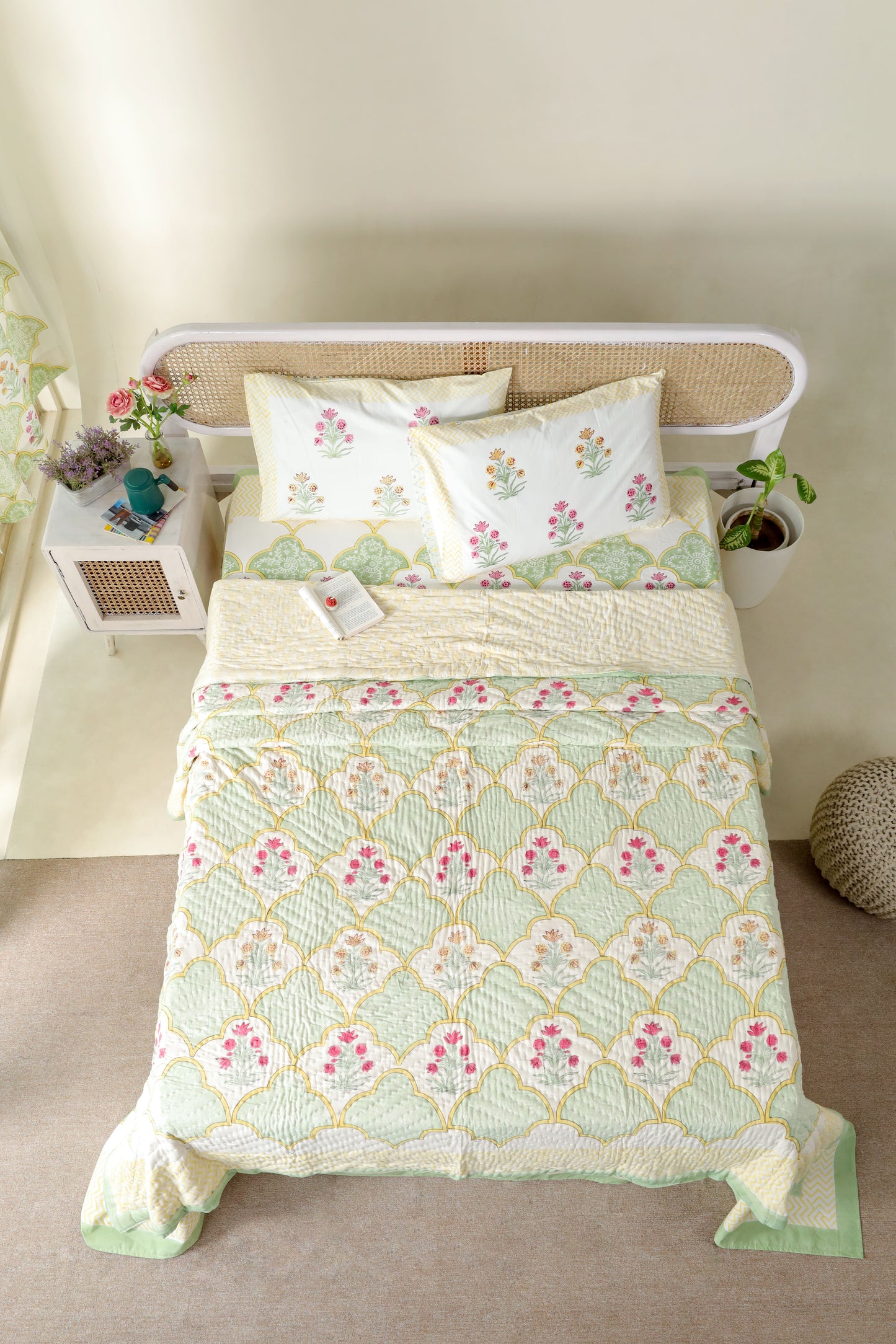 LUCKNOW HAND BLOCK PRINTED QUILT