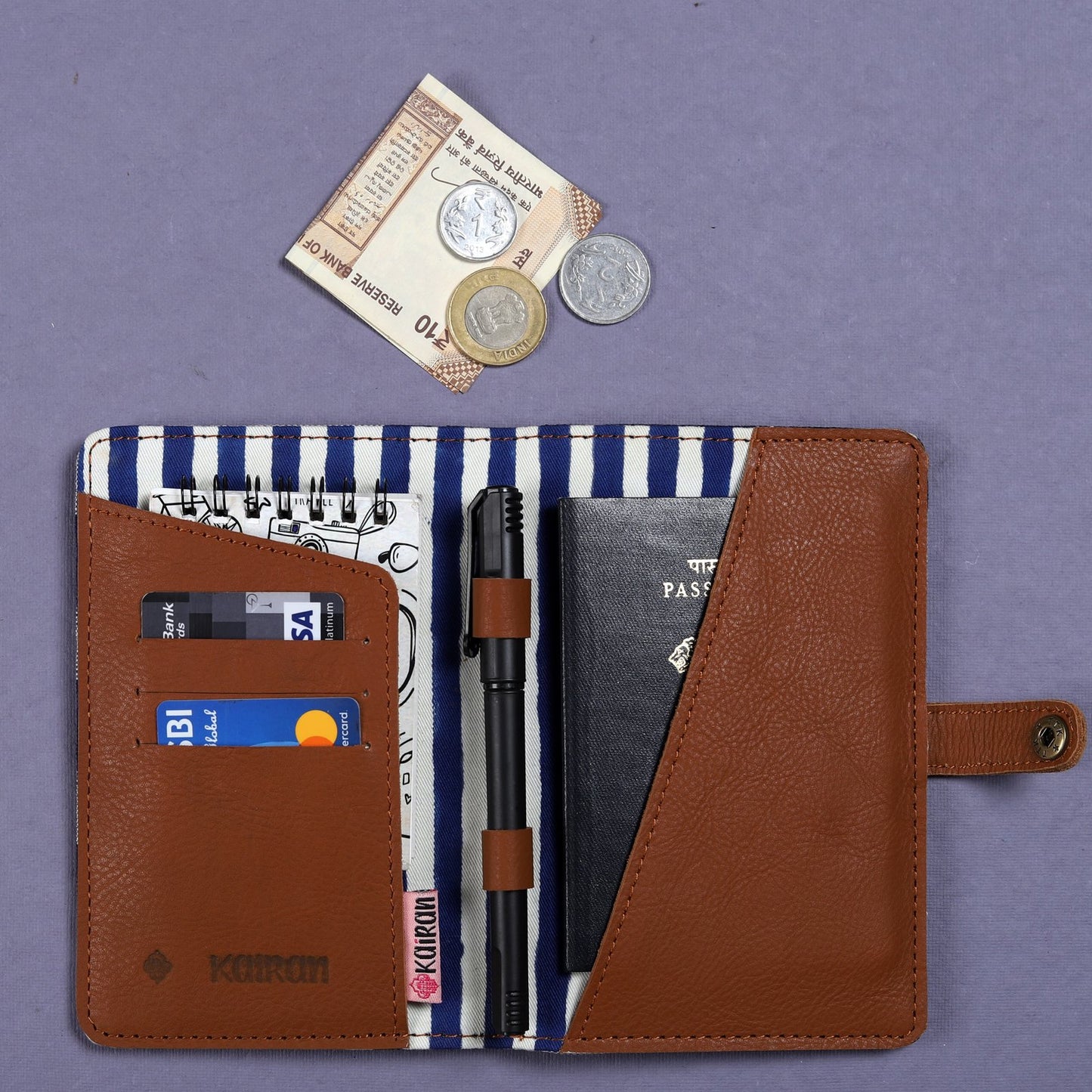 Blue-White Handcrafted - Meraki Passport Cover