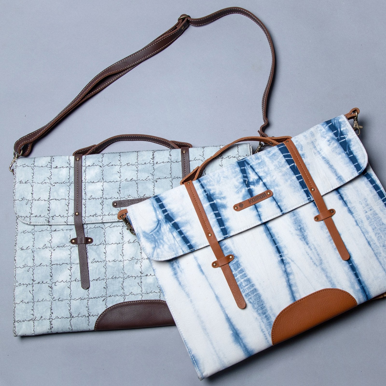 White-Grey Handcrafted-Studio Laptop Sleeve