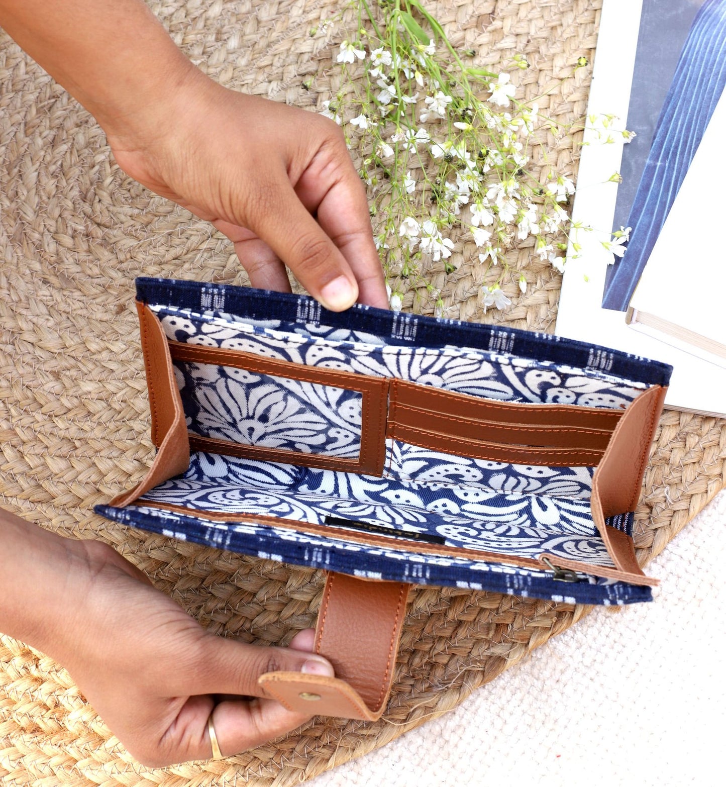 Indigo Blue Handcrafted Trouvaille Reversible Women's Wallet