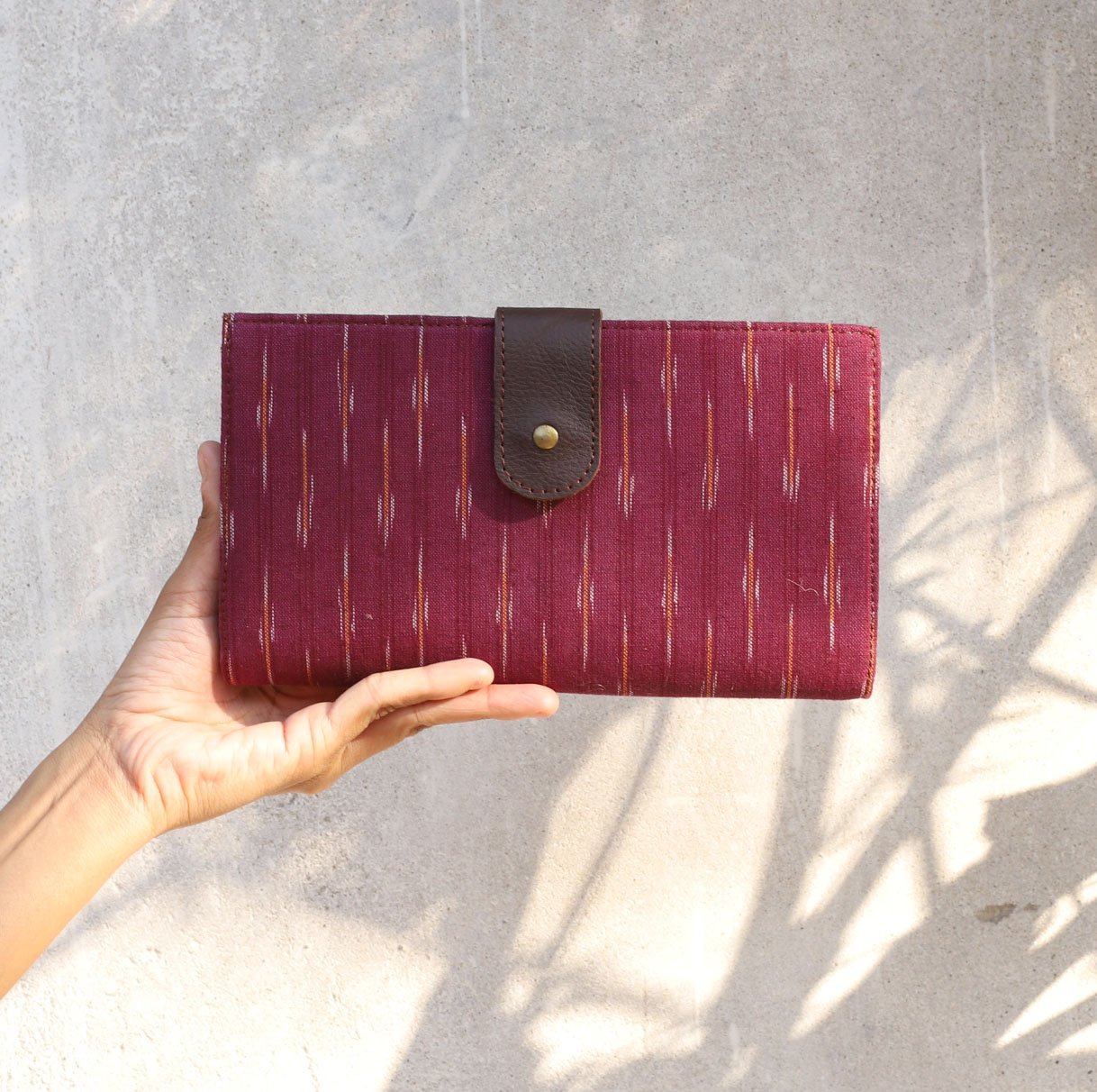 Maroon Handcrafted Trouvaille Reversible Women's Wallet