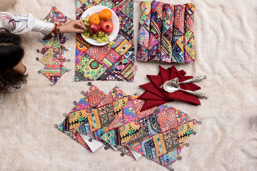 Sundara Cotton Slub Mat Set Of 6