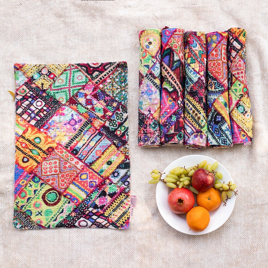 Sundara Cotton Slub Mat Set Of 6