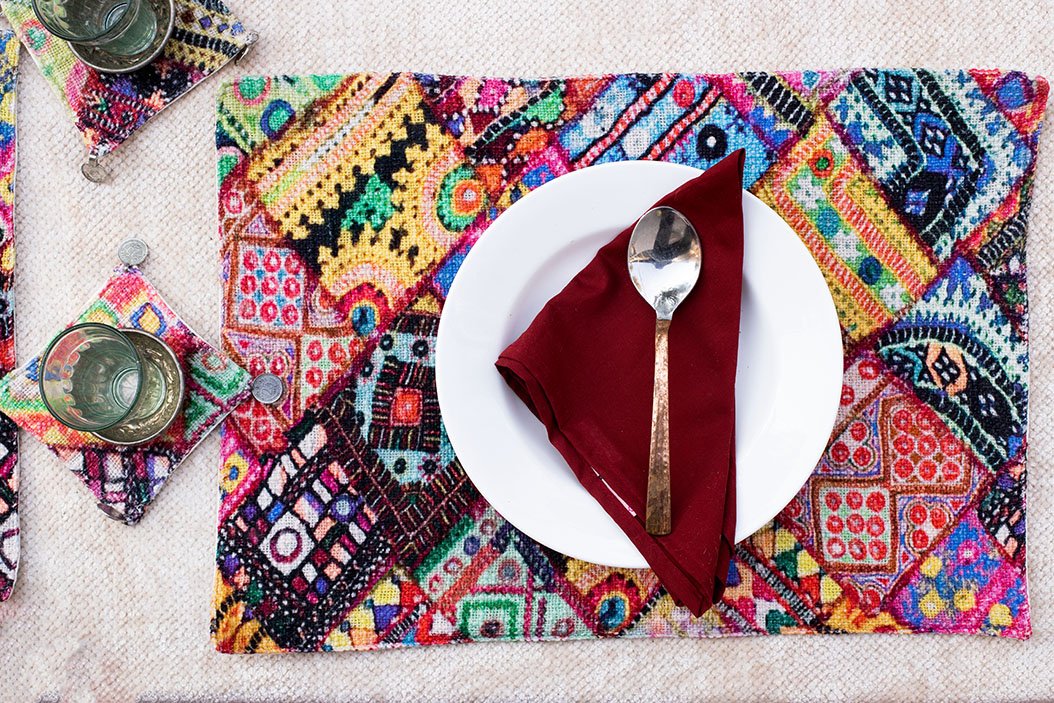 Sundara Cotton Slub Mat Set Of 6