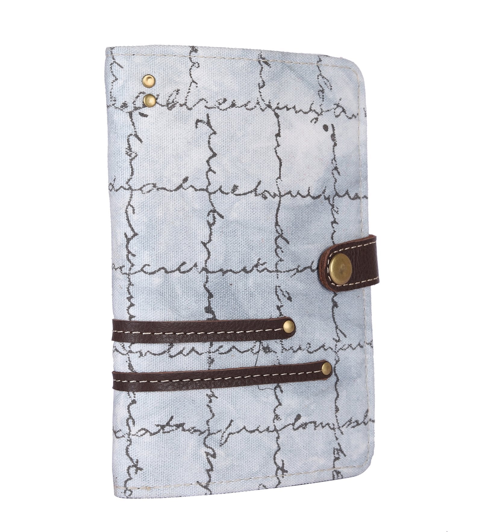 Grey-White Handcrafted - Meraki Passport Cover