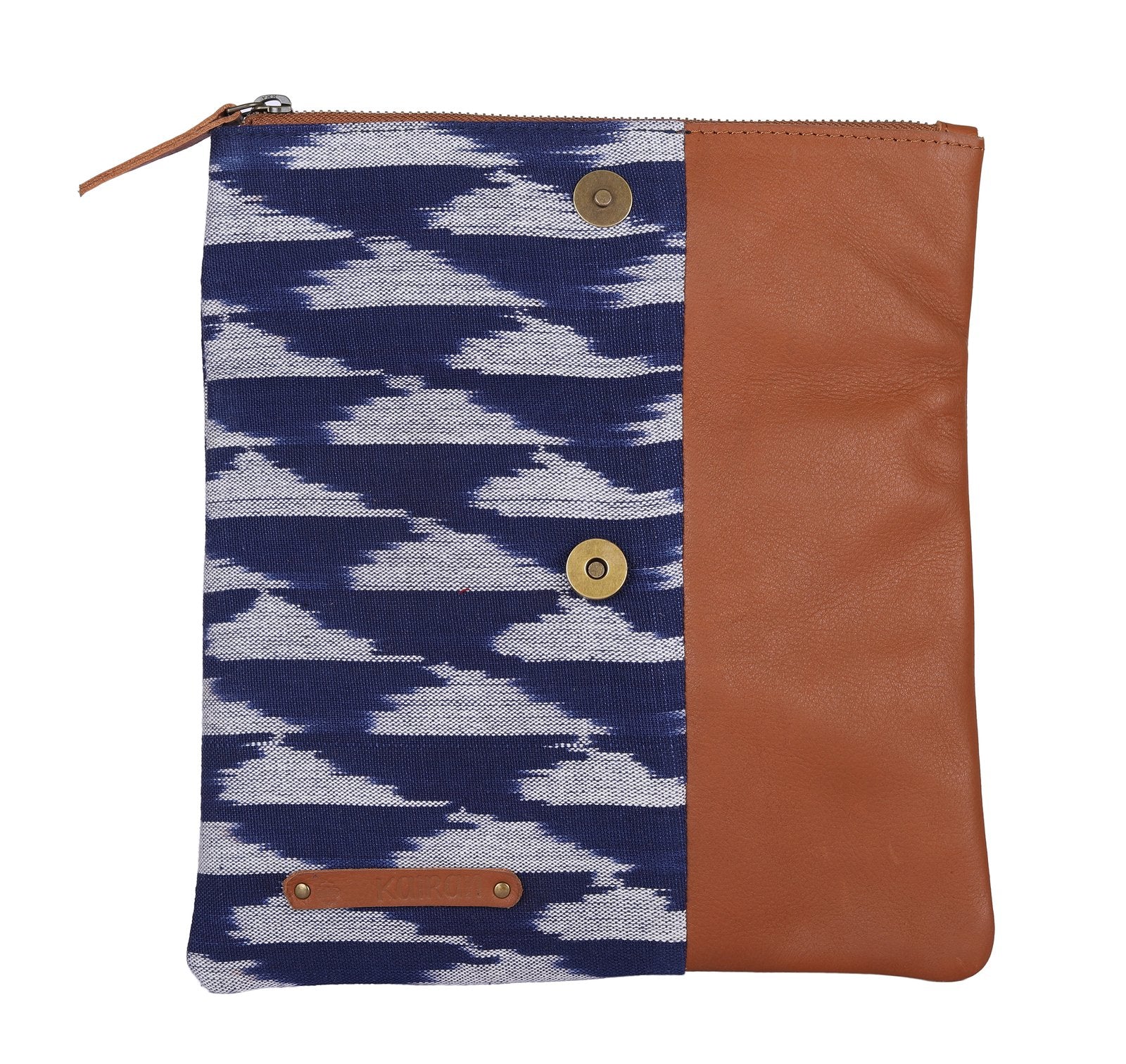 Indigo Blue-White Handcrafted - Meraki Envelope Clutch