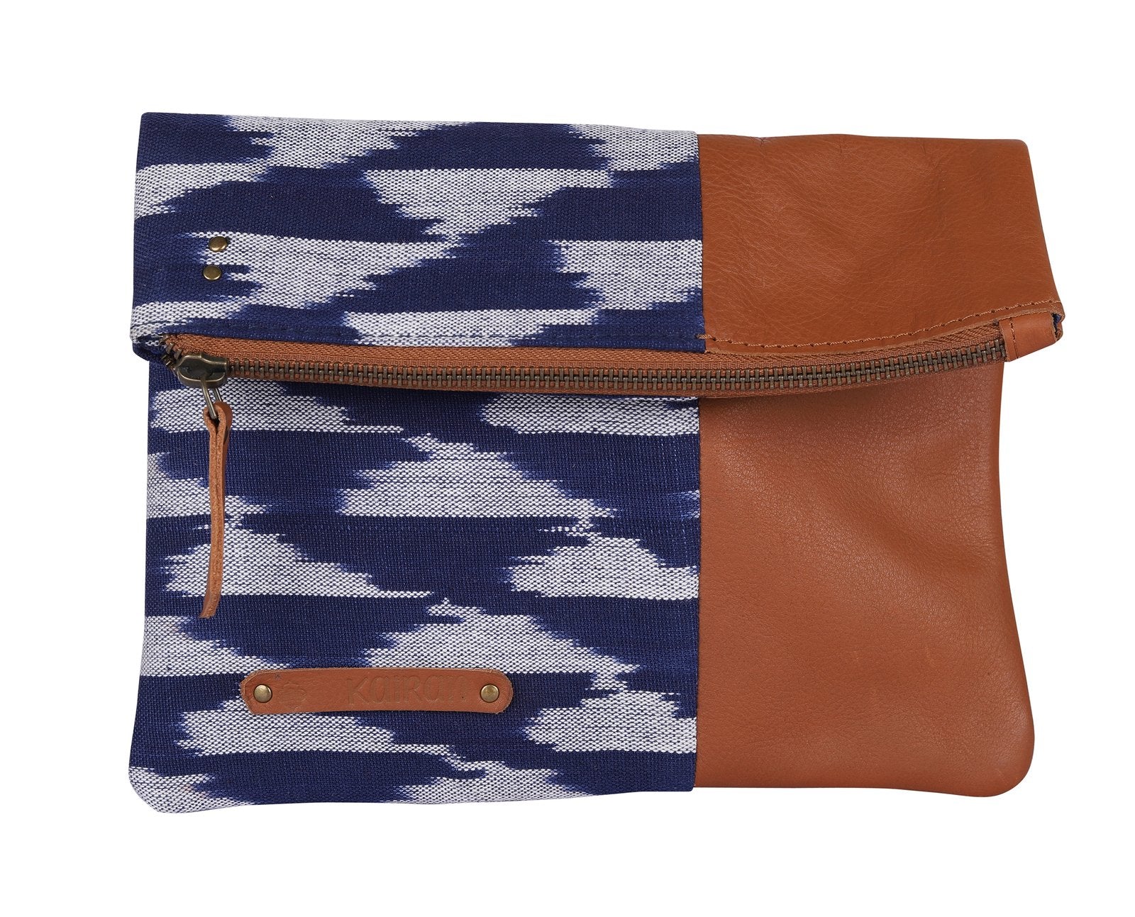 Indigo Blue-White Handcrafted - Meraki Envelope Clutch