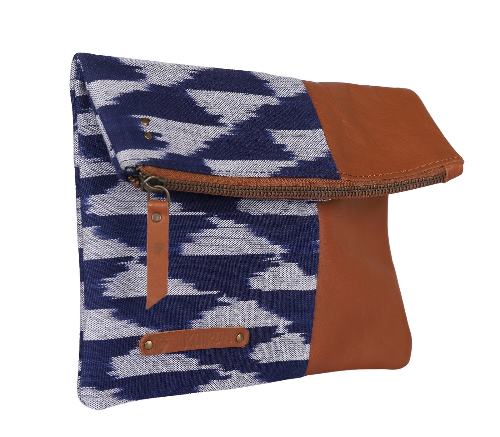 Indigo Blue-White Handcrafted - Meraki Envelope Clutch