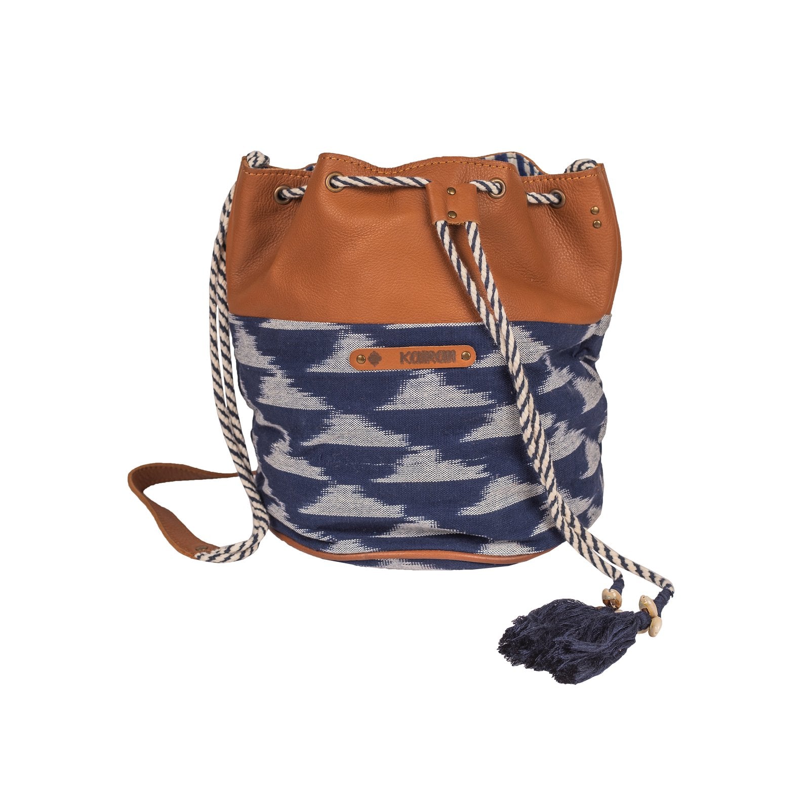 Indigo Blue-White Handcrafted-  Meraki Bucket Bag