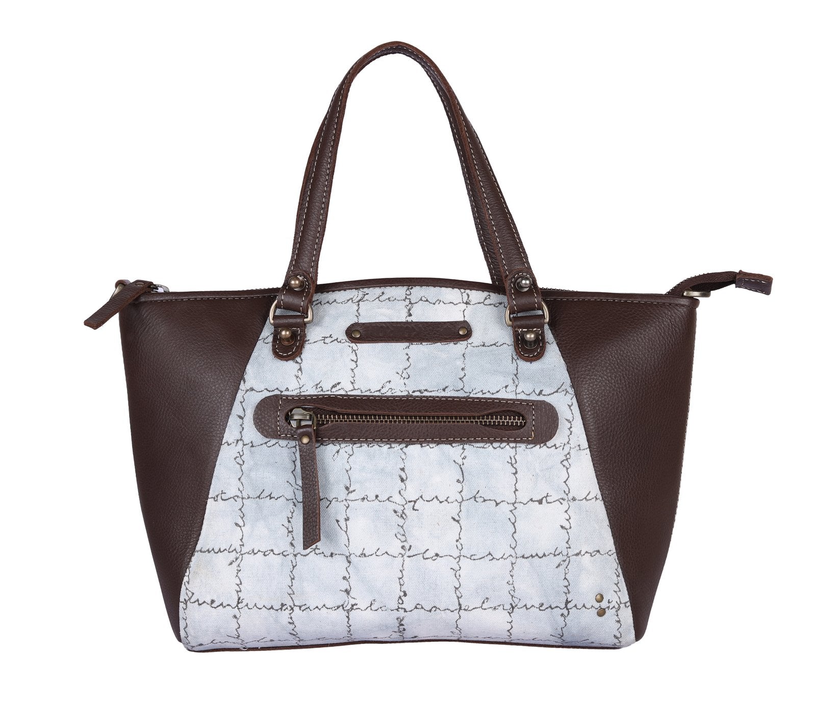 Grey-White Handcrafted - Meraki Handbag