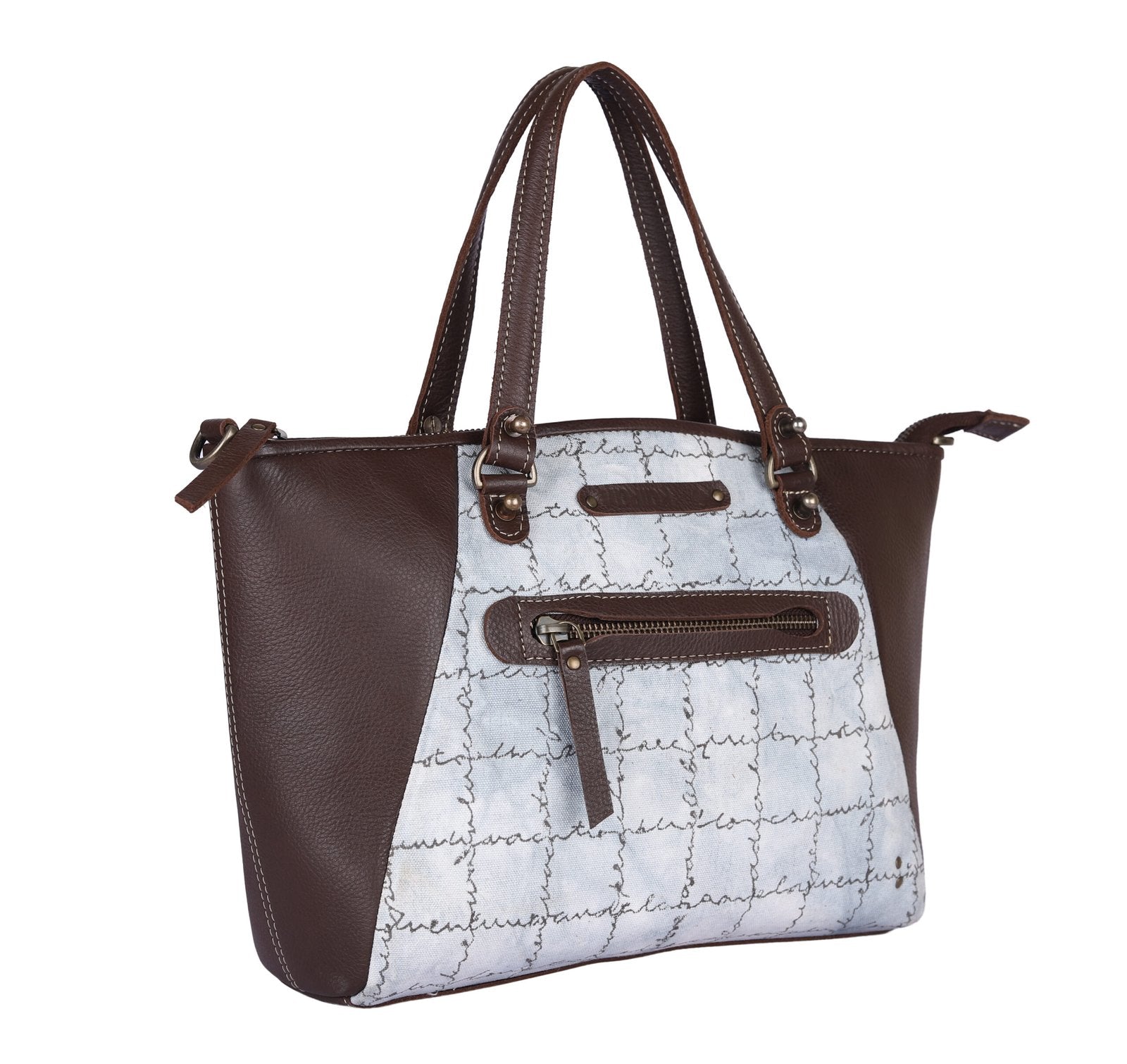 Grey-White Handcrafted - Meraki Handbag