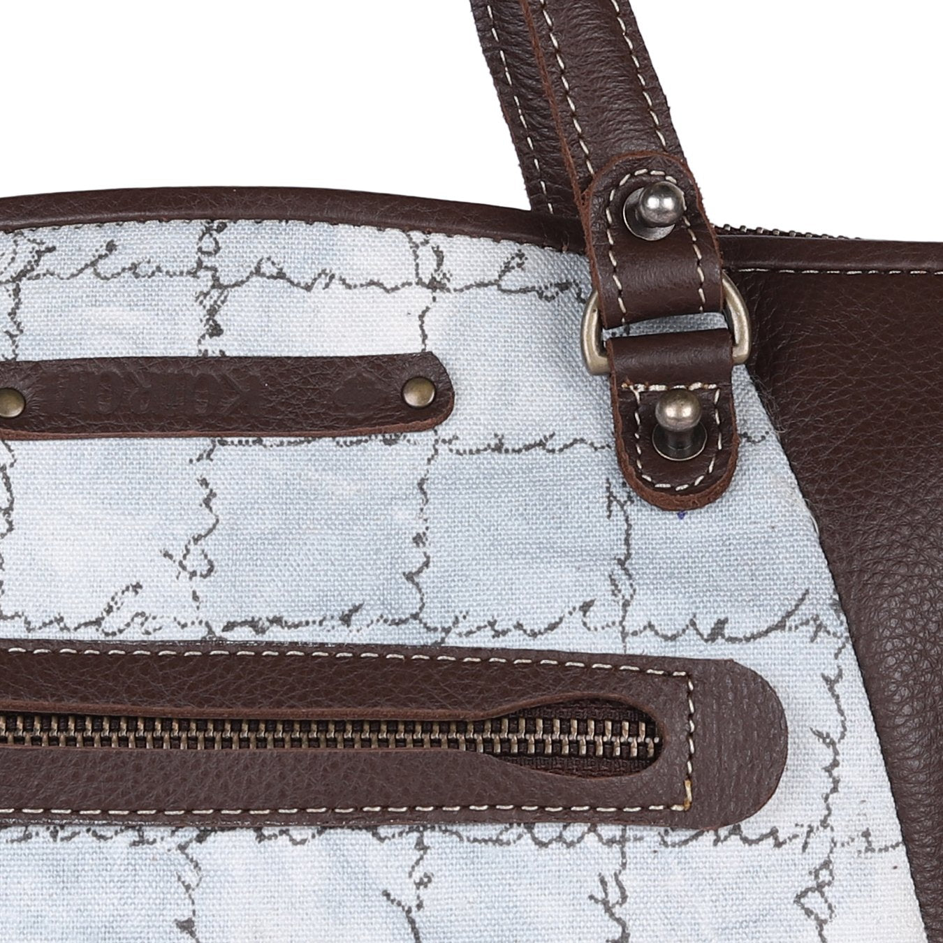 Grey-White Handcrafted - Meraki Handbag