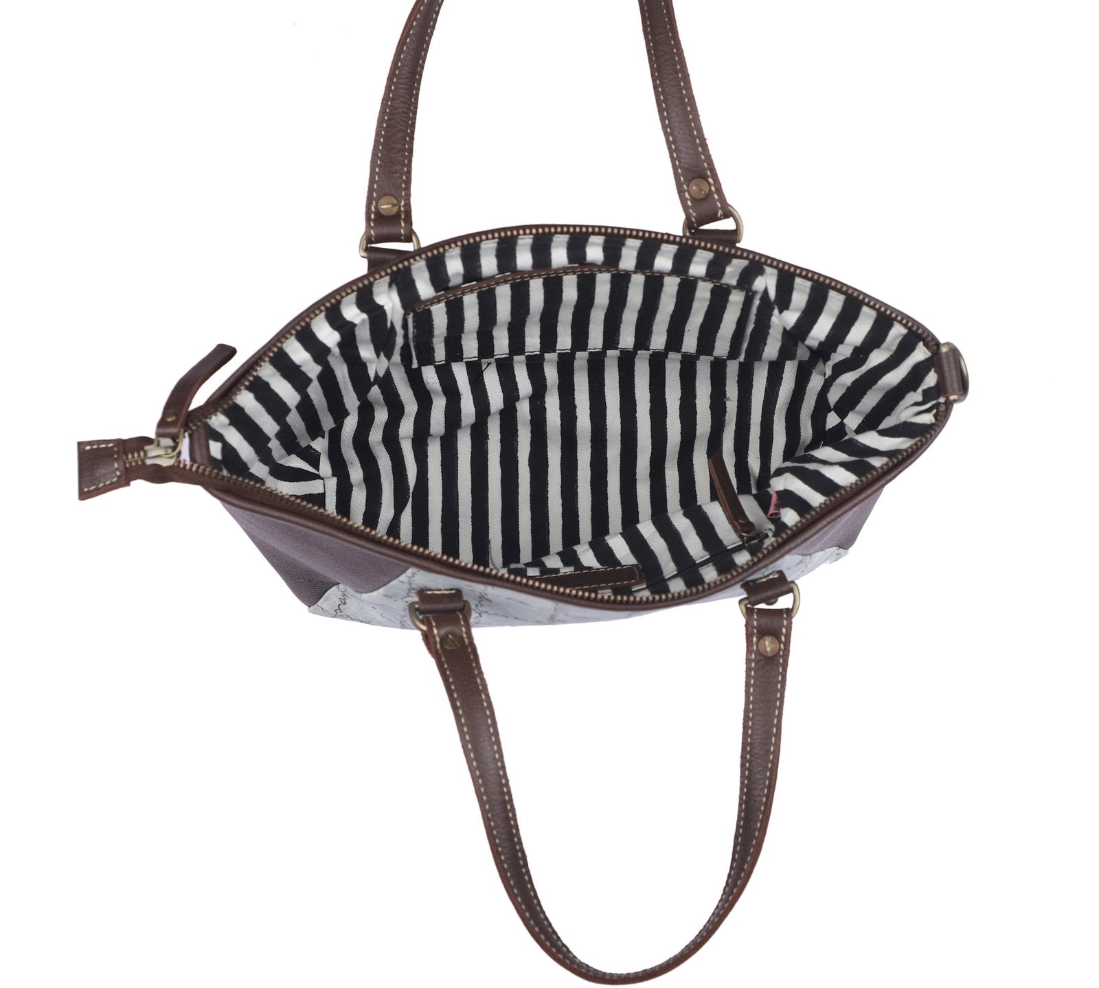 Grey-White Handcrafted - Meraki Handbag